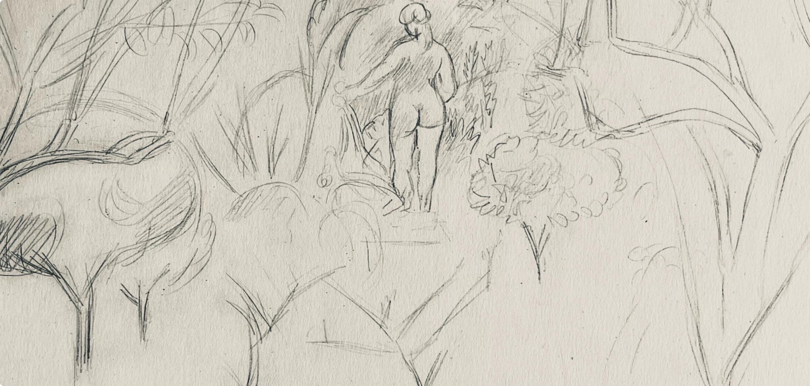 Matisse, Crayon, Dessins de Henri-Matisse (after) - Beige Figurative Print by Henri Matisse