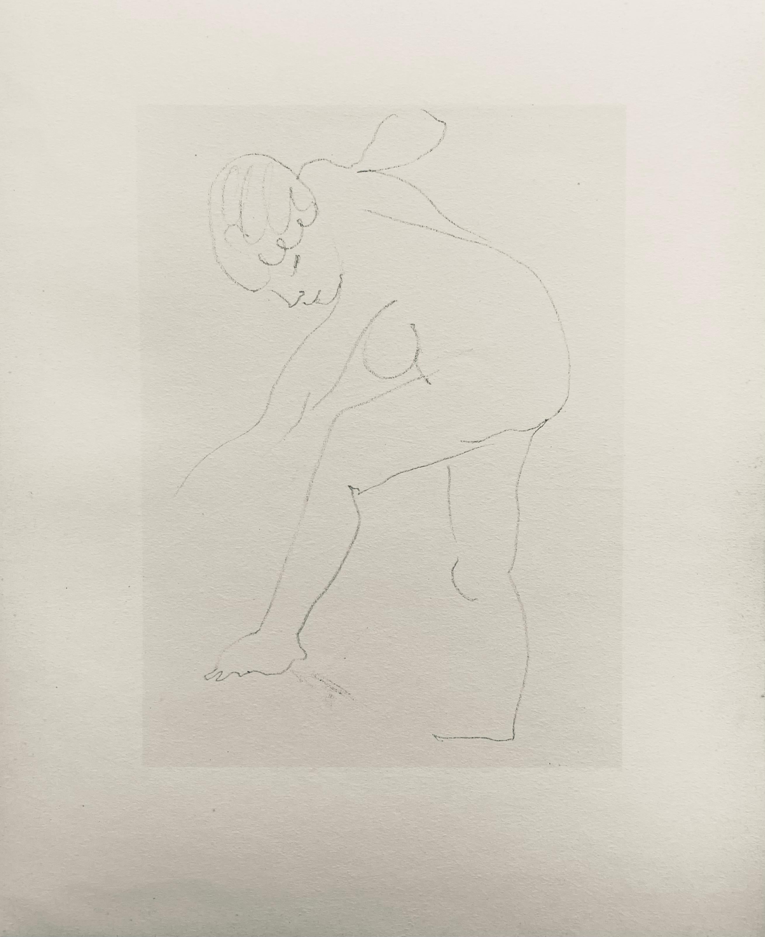 Matisse, Crayon, Dessins de Henri-Matisse (after) - Beige Landscape Print by Henri Matisse
