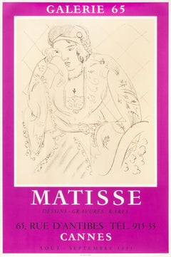 Vintage Matisse Drawings and Engravings, Galerie 65 - French Exhibition Poster 1950s