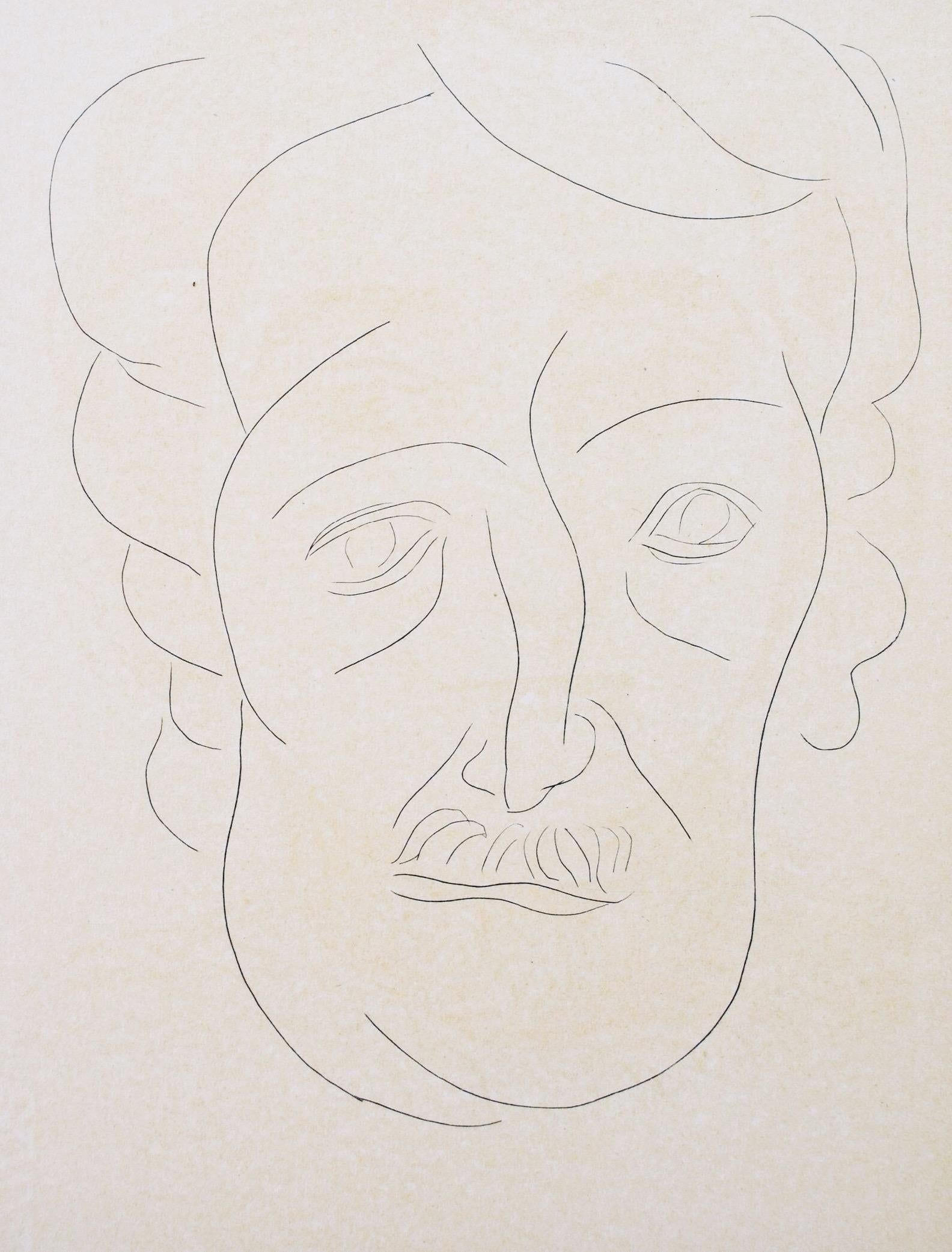 Héliogravure on vélin paper, mounted on vélin paper backing sheet, as issued. Paper Size: 12 x 9.25 inches; image size: 9.05 x 6.69 inches. Inscription: Unsigned and unnumbered, as issued. Notes: From the album, Portraits par Henri Matisse, 1954.