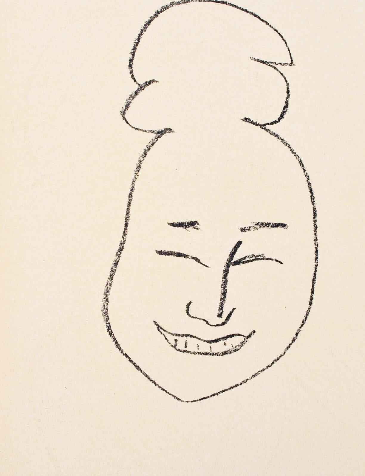 Héliogravure on vélin paper, mounted on vélin paper backing sheet, as issued. Paper Size: 12 x 9.25 inches; image size: 8.66 x 6.69 inches. Inscription: Unsigned and unnumbered, as issued. Notes: From the album, Portraits par Henri Matisse, 1954.
