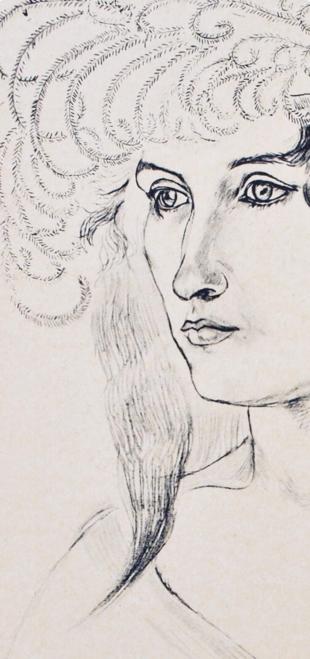 Matisse, Etude pour Les Plumes Blanches, Portraits par Henri Matisse (after) For Sale 1