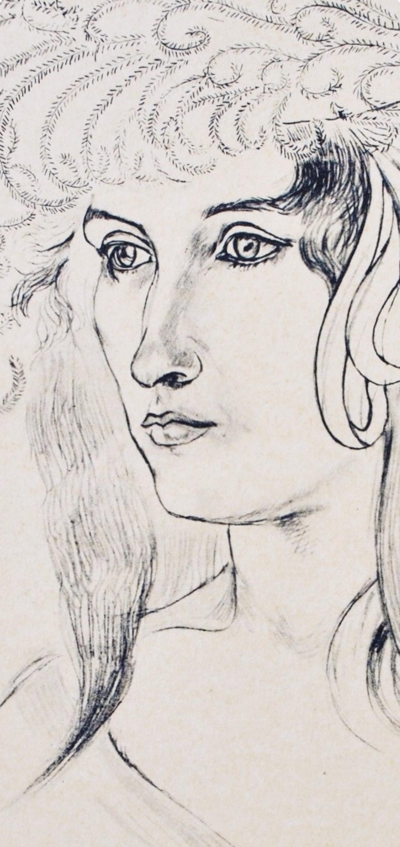 Matisse, Etude pour Les Plumes Blanches, Portraits par Henri Matisse (after) For Sale 2