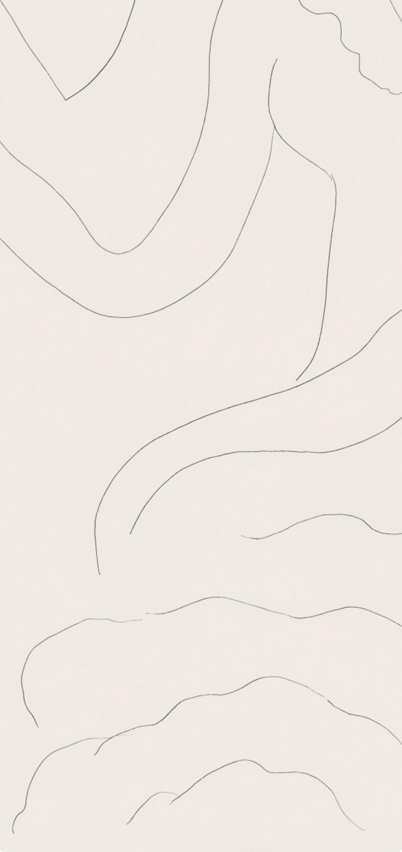 Matisse, Eventail de Madame Mallarmé, Poésies (after) - White Figurative Print by Henri Matisse