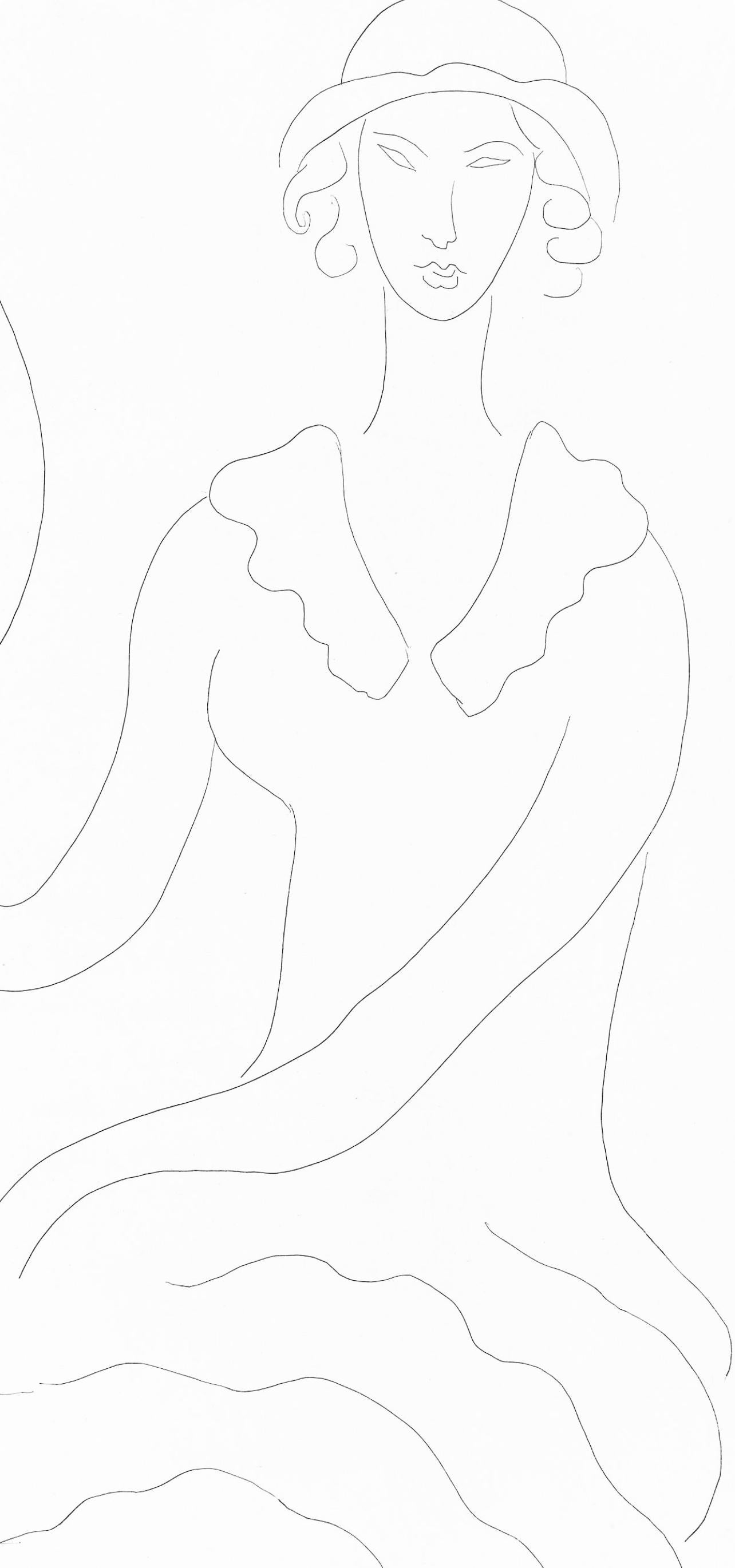 Matisse, Éventail de Madame Mallarmé, Poésies de Stéphane Mallarmé (nach) – Print von Henri Matisse
