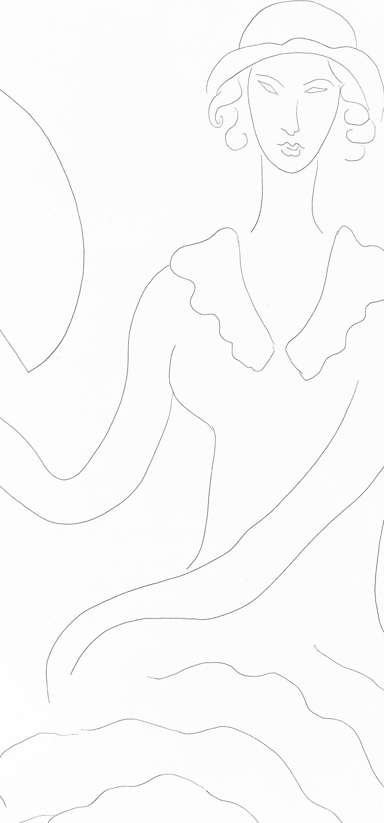 Matisse, Éventail de Madame Mallarmé, Poésies de Stéphane Mallarmé (nach) (Fauvismus), Print, von Henri Matisse