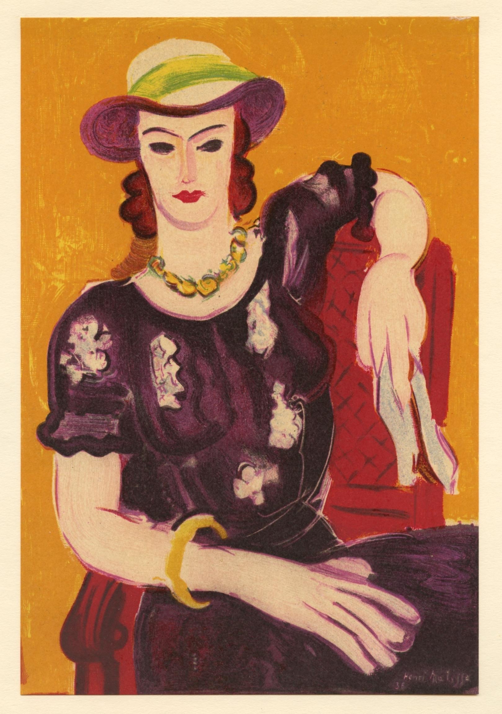 Matisse, Femme à la Chaise Rouge, Portraits par Henri Matisse (after) For Sale 4
