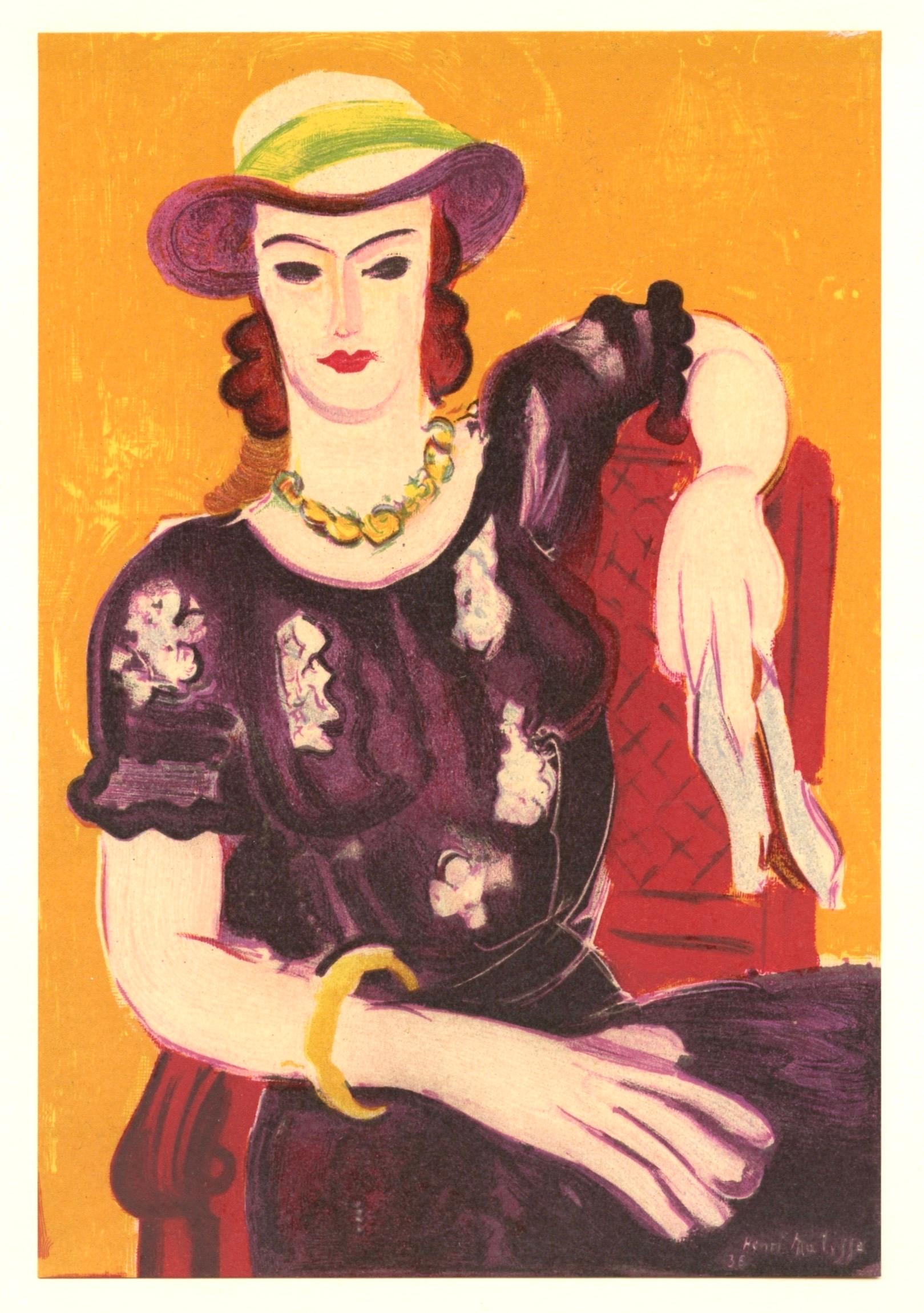 Matisse, Femme à la Chaise Rouge, Portraits par Henri Matisse (after) For Sale 4