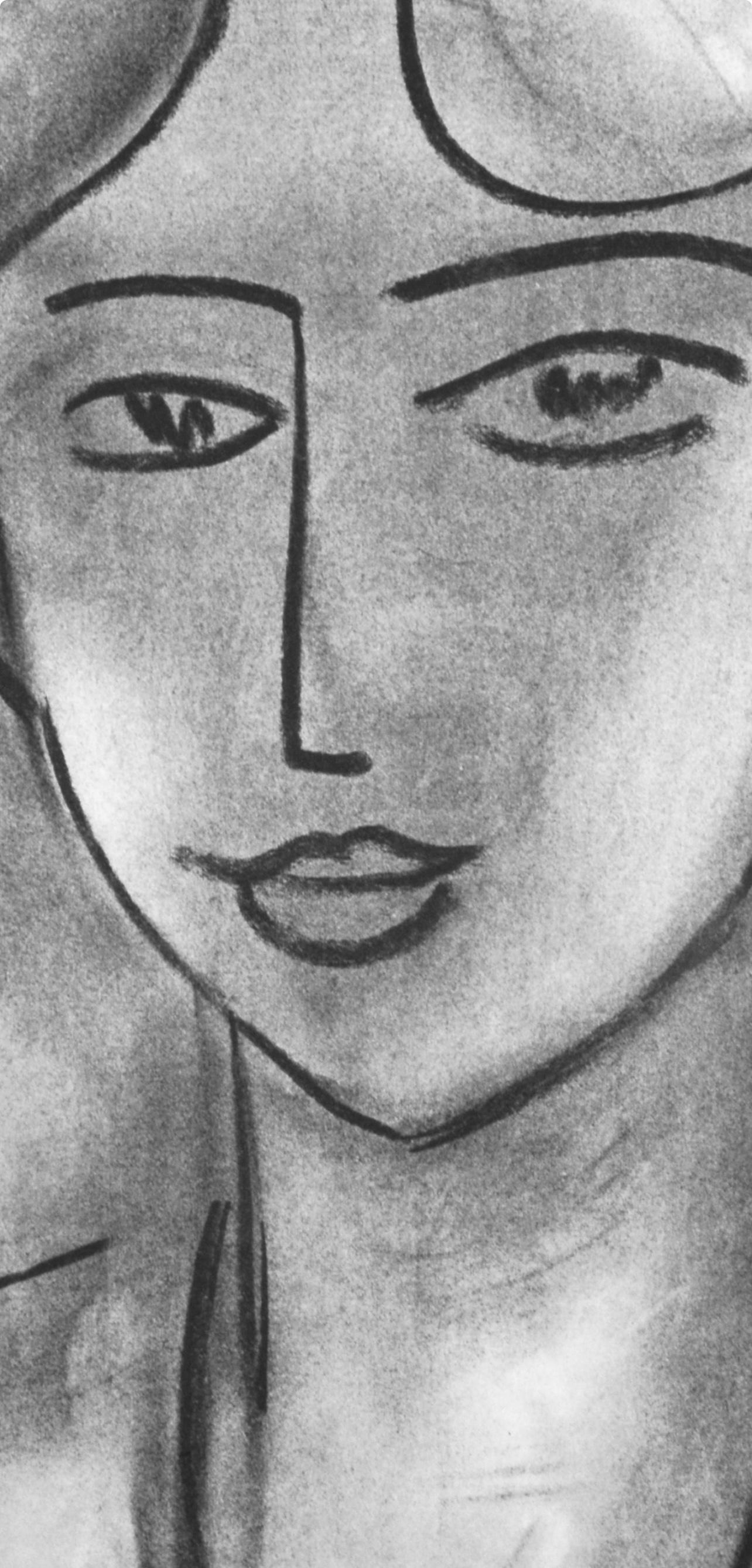 Matisse, Étude de figure, Derrière le miroir (d'après) - Print de Henri Matisse