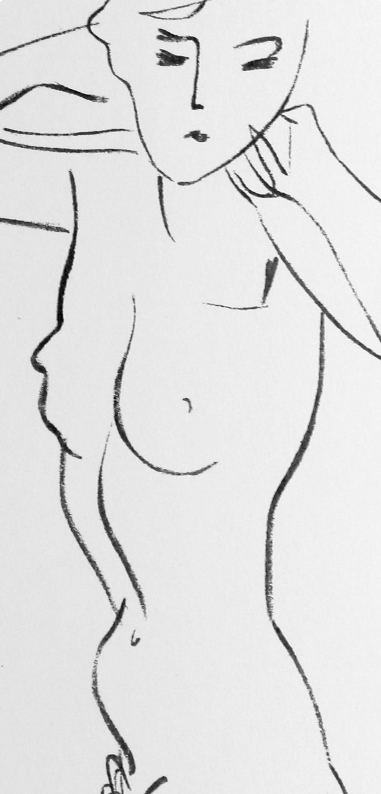 Matisse, Studio di figura, Derrière le miroir (dopo) - Print Moderno di Henri Matisse