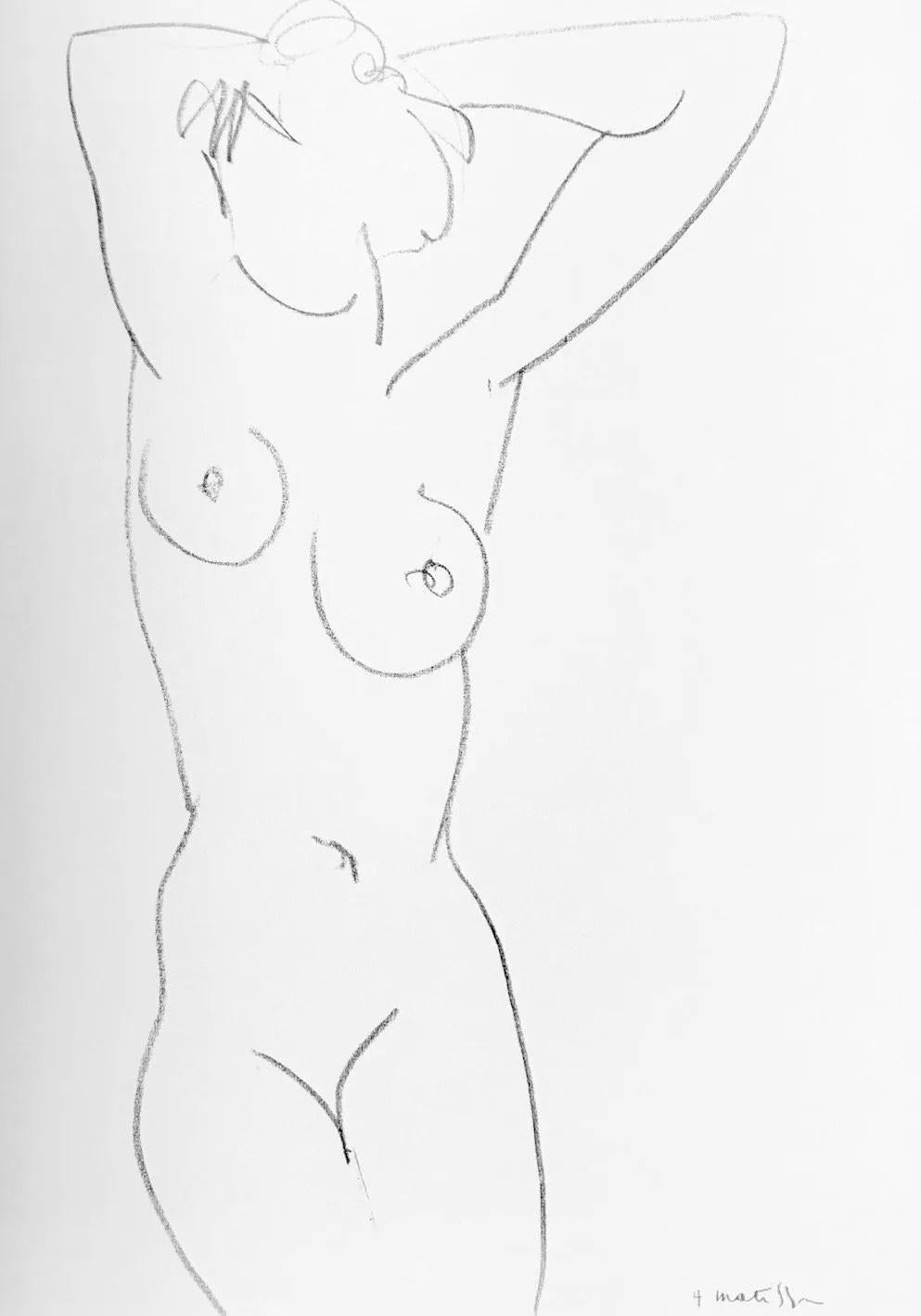 Henri Matisse Figurative Print - Matisse, Figure Study, Derrière le miroir (after)