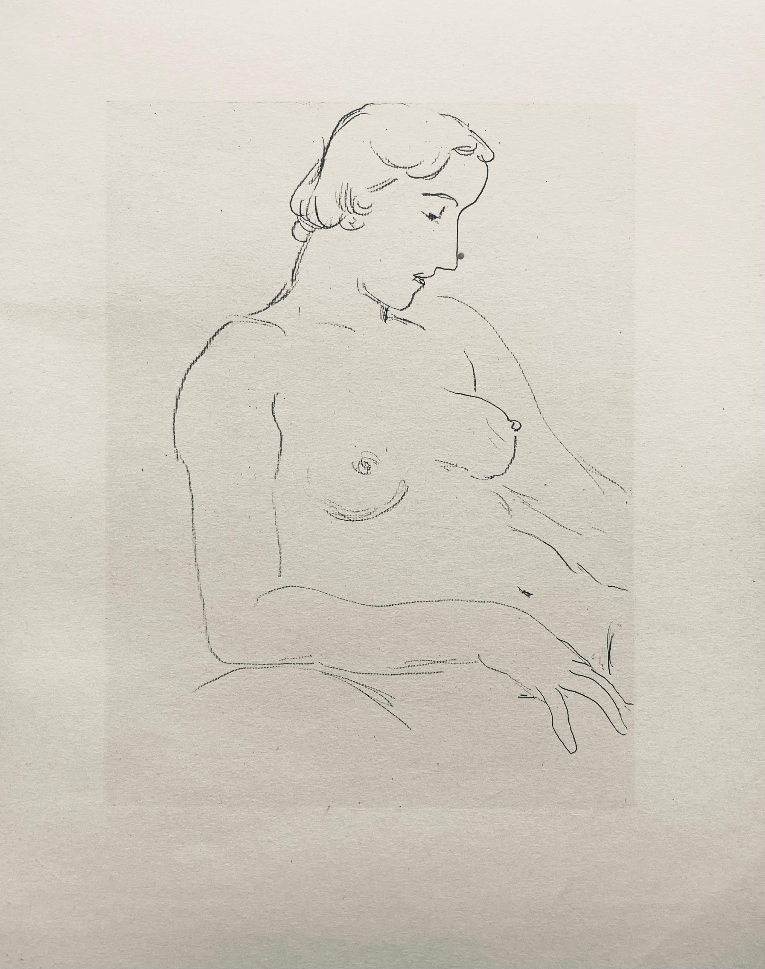 Lithograph on vélin Lafuma paper. Unsigned and unnumbered, as issued. Good Condition; never framed or matted. Notes: From the volume, Dessins de Henri-Matisse, 1925. Published by Éditions des Quatre Chemins, Paris; lithographic plates rendered by