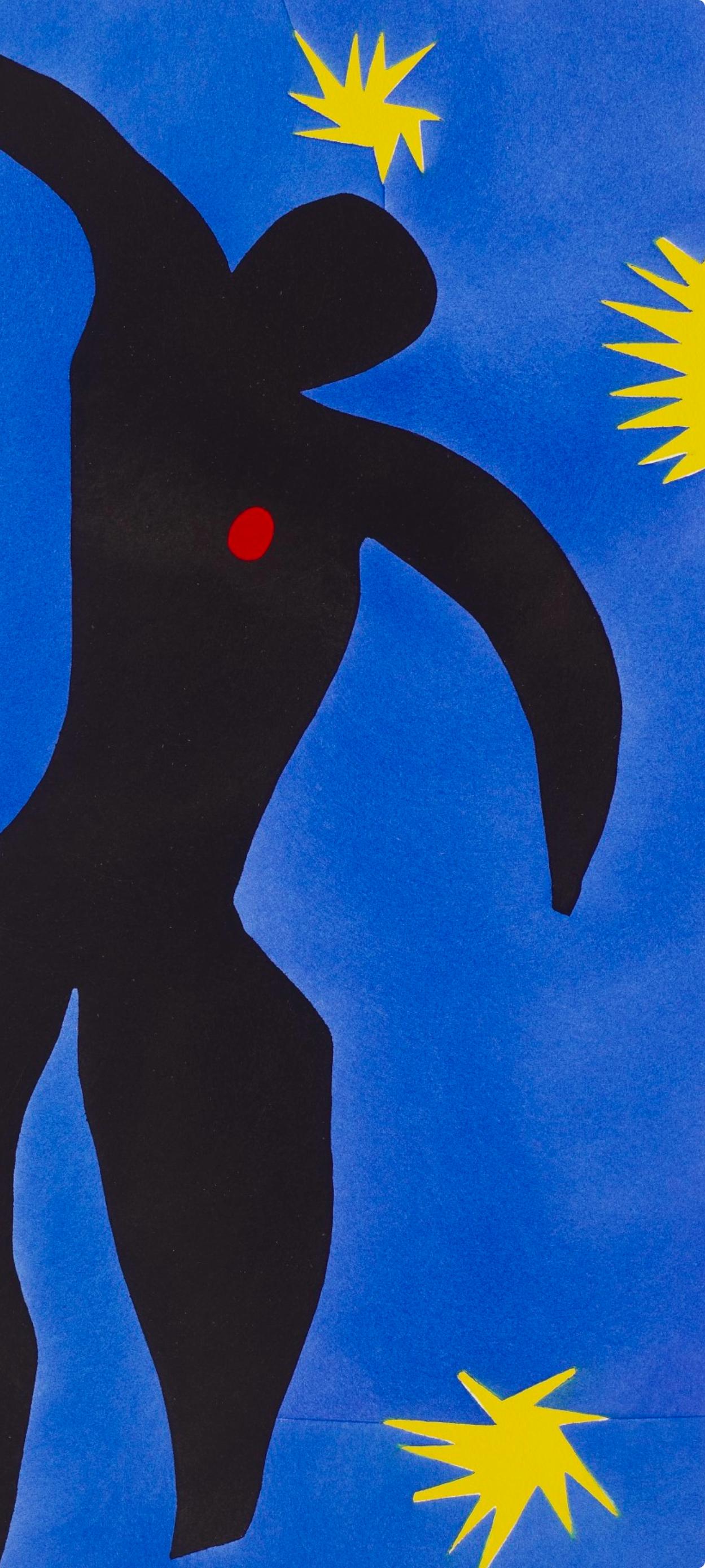 Matisse, Icare, Jazz (after) - Blue Figurative Print by Henri Matisse