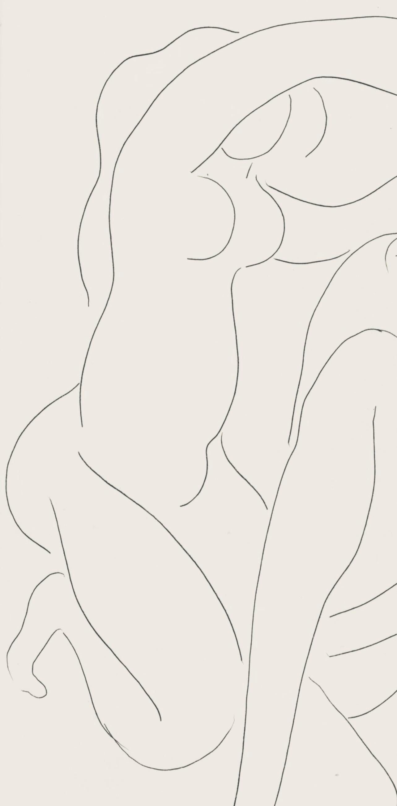 Matisse, La coiffure d'Hérodiade, Poésies (after) - White Landscape Print by Henri Matisse