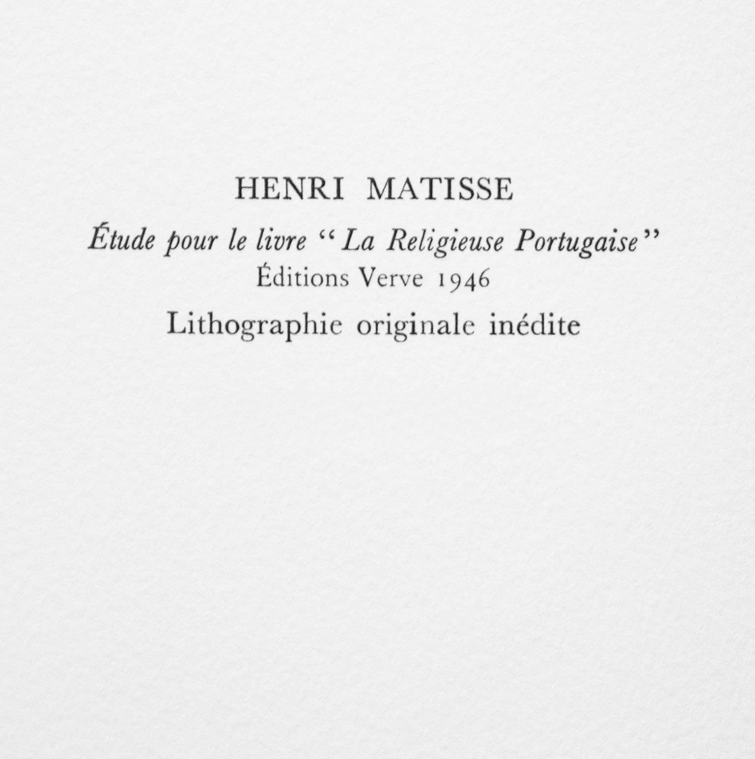 Matisse, La Religieuse Portugaise, Souvenirs et Portraits d'Artistes (después de) en venta 1