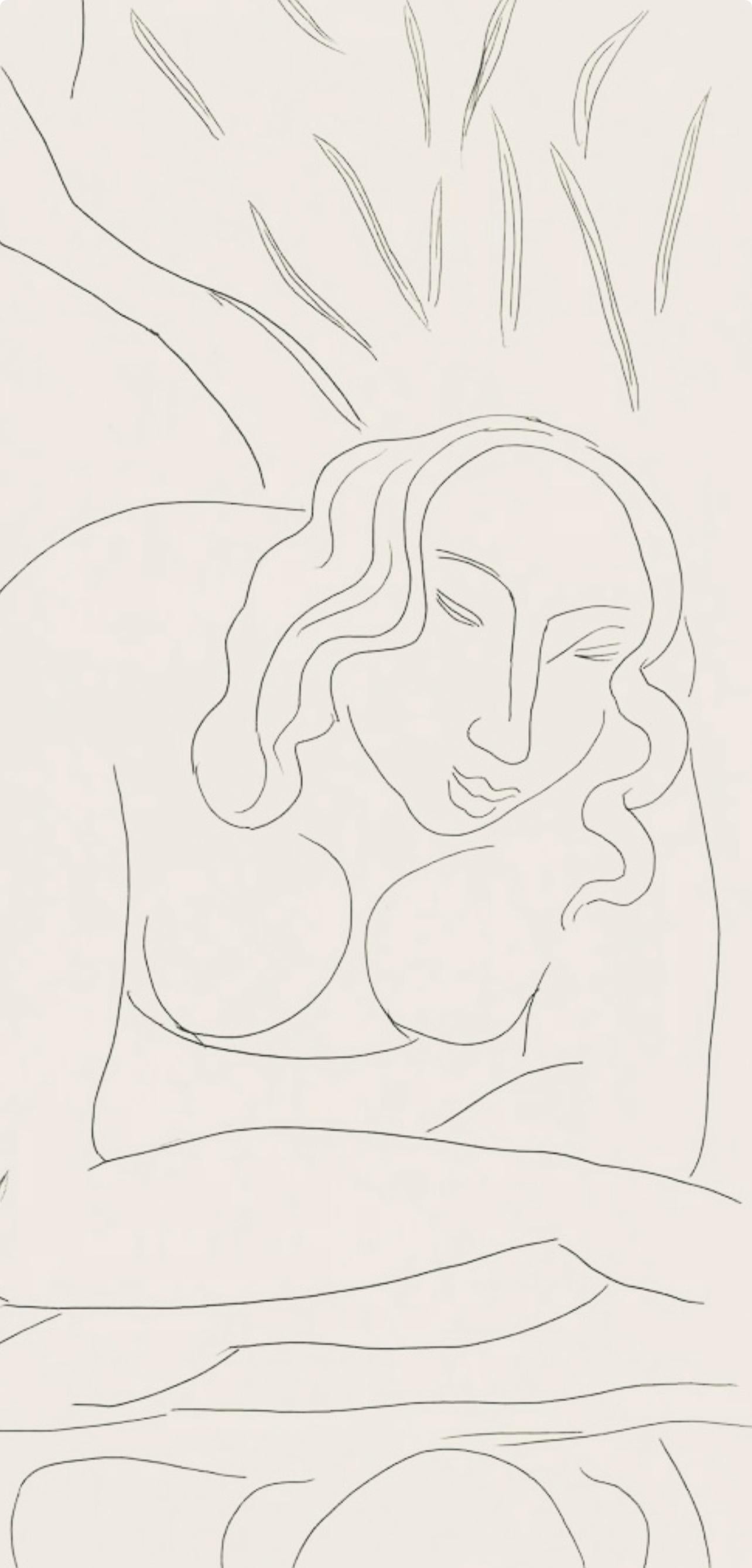 Matisse, Le Guignon, Poésies (after) - White Figurative Print by Henri Matisse