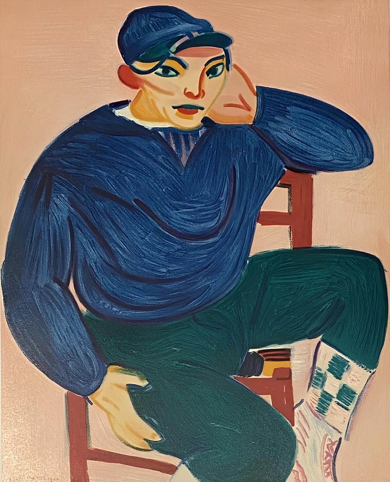 Medium: Lithograph on vélin paper, mounted on vélin paper backing sheet, as issued.
Year: 1954
Paper Size: 12 x 9.25 inches; image size: 9.05 x 7.48 inches
Inscription: Signed in the plate and unnumbered, as issued
Notes: From the album, Portraits
