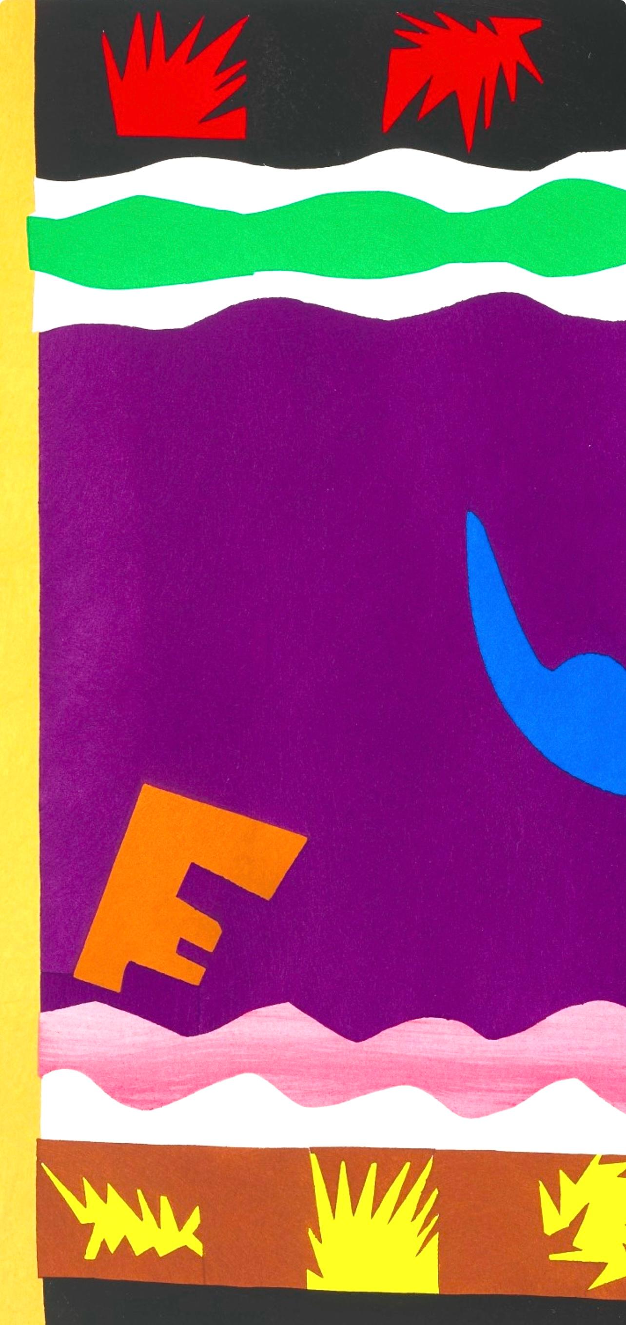 Matisse, Le Tobogan, Jazz, Edizione speciale per il MoMA (dopo) - Figurative Print Viola di Henri Matisse