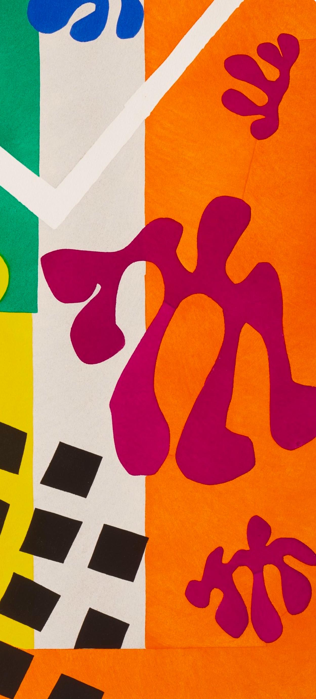 Medium: Lithograph on vélin paper
Year: 1983
Paper Size: 15 x 22.5 inches, with centerfold, as issued
Inscription: Unsigned and unnumbered, as issued
Notes: From the folio, Henri Matisse, Jazz, Special Edition for the Museum of Modern Art, 1983.