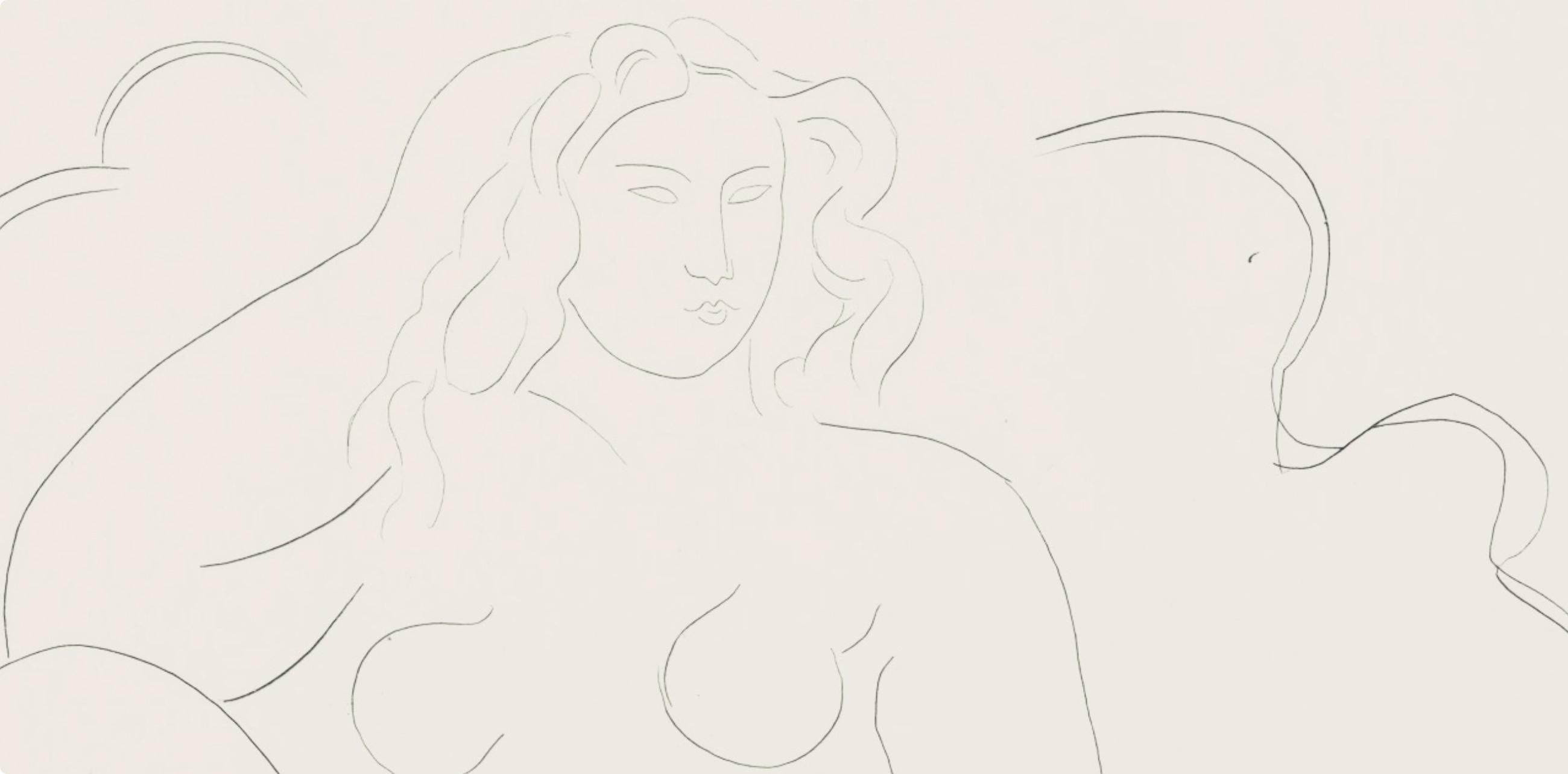 Medium: Lithograph on papier bouffant des Papeteries de Casteljoux paper
Year: 1970
Paper Size: 11.24 x 8.46 inches
Inscription: Unsigned and unnumbered, as issued
Notes: From the folio, Poésies de Stéphane Mallarmé, Eaux-fortes originales de Henri