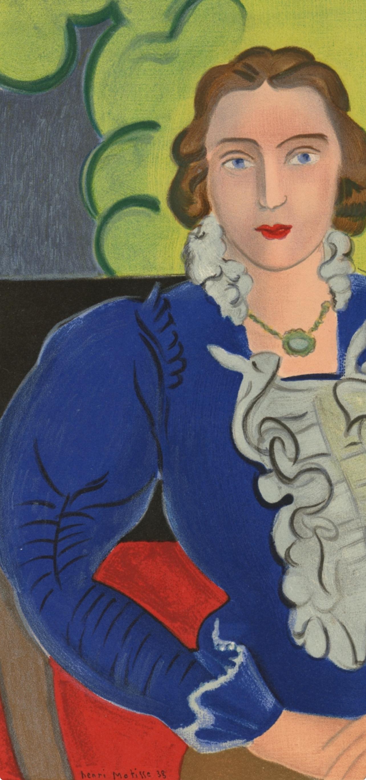 Matisse, Madame L.D. La Blouse Bleue, Portraits par Henri Matisse (after) For Sale 2