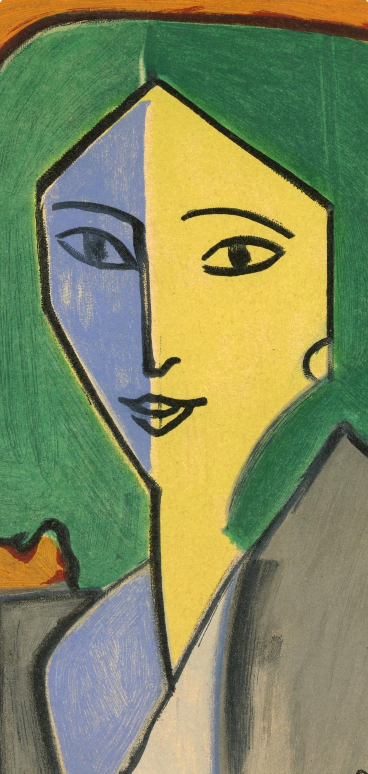 Matisse, Madame L.D. Portrait vert, bleu, Portraits par Henri Matisse (after) For Sale 1