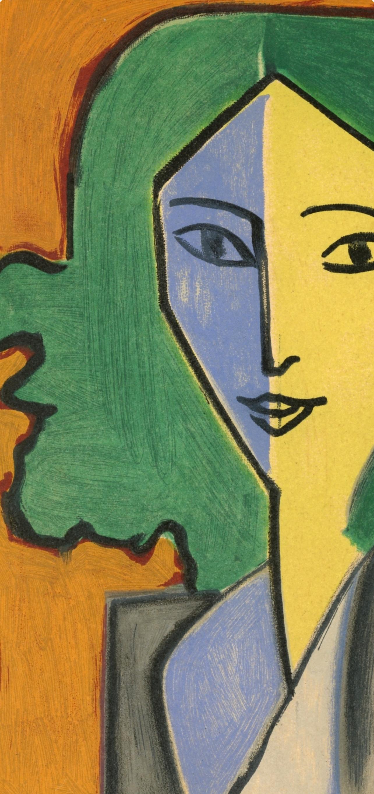 Matisse, Madame L.D. Portrait vert, bleu, Portraits par Henri Matisse (after) For Sale 2