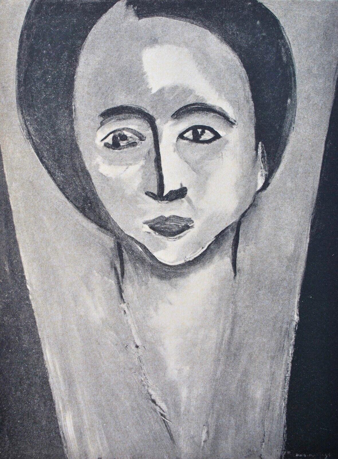 Héliogravure on vélin paper, mounted on vélin paper backing sheet, as issued. Paper Size: 12 x 9.25 inches; image size: 9.05 x 6.69 inches. Inscription: Unsigned and unnumbered, as issued. Notes: From the album, Portraits par Henri Matisse, 1954.