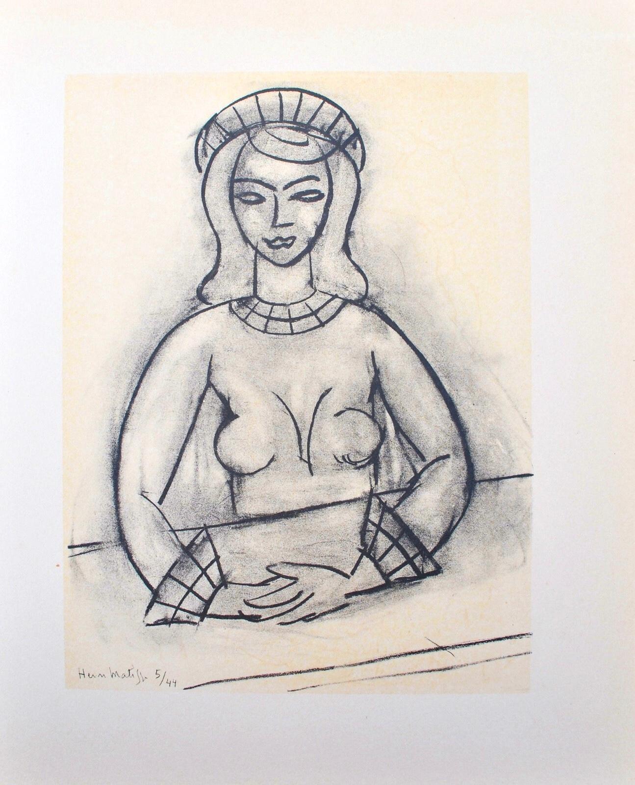 Matisse, Mademoiselle A.Nelck I, Retratos par Henri Matisse (after) Henri Matisse en venta 4