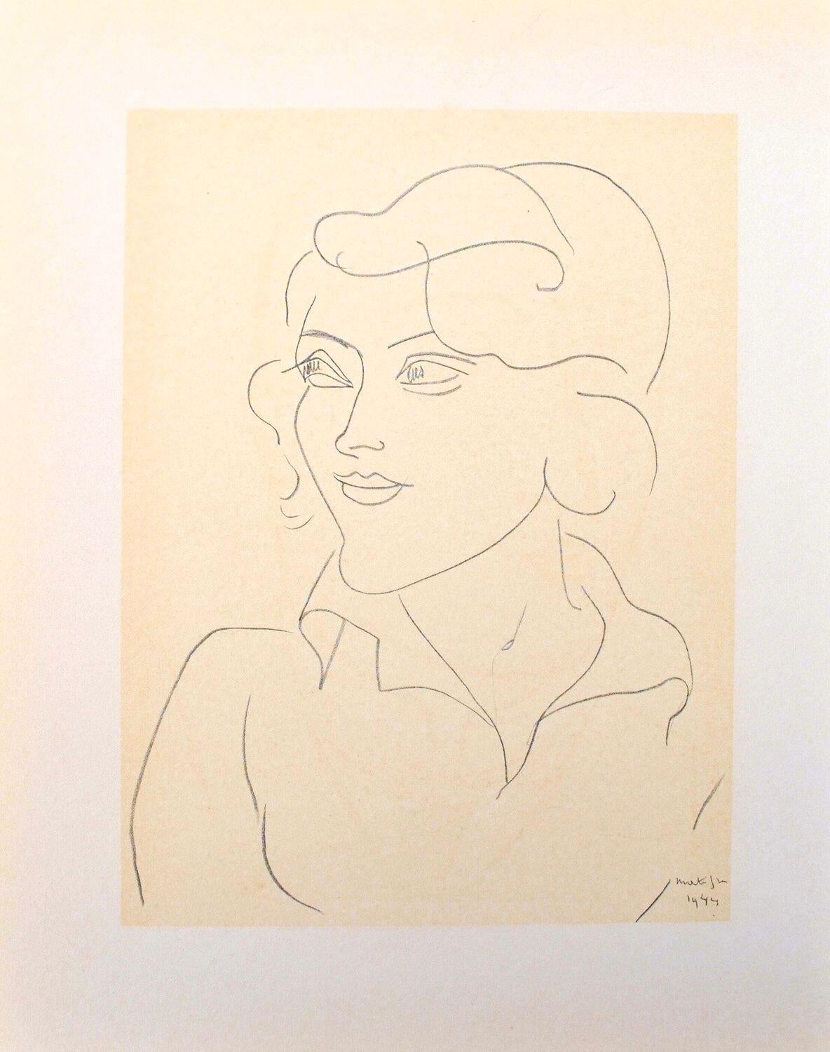 Matisse, Mademoiselle A.Nelck II, Portraits d'Henri Matisse (d'après) en vente 4