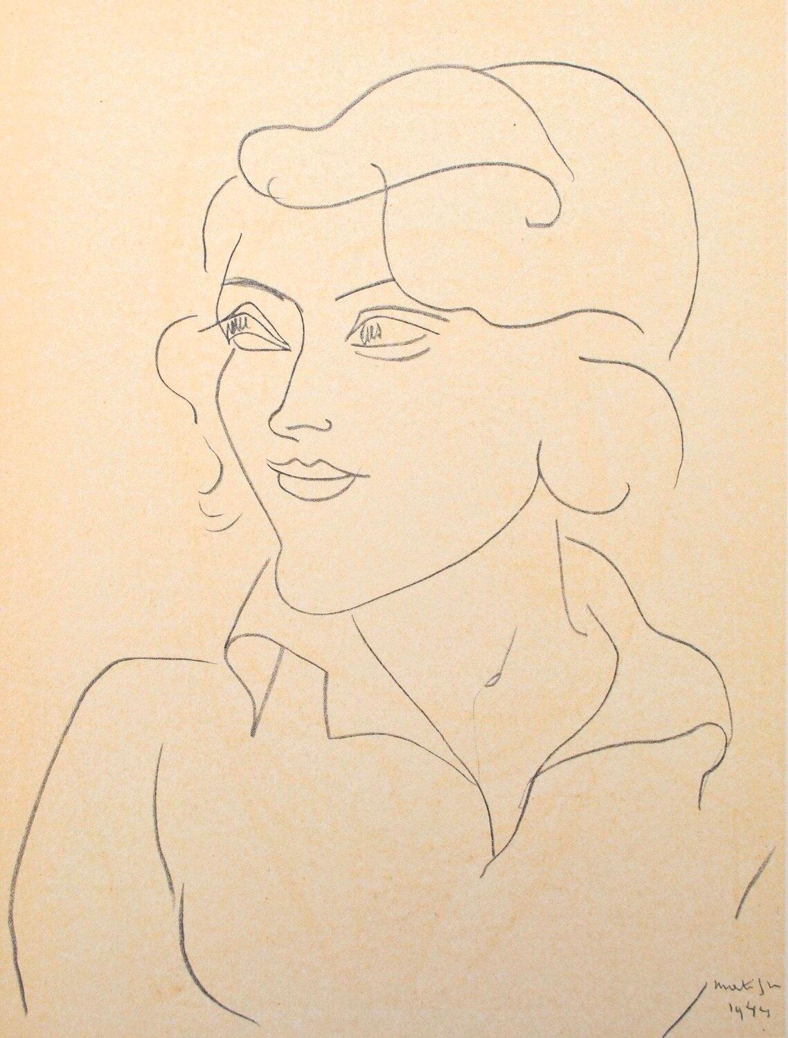 Support : Collotype, héliogravure, recto et verso, sur papier grand vélin Renage filigrané, tel que publié
Année : 1954
Taille du papier : 12 x 9.25 pouces ; taille de l'image : 9.05 x 6.69 pouces
Inscription : Signée dans la plaque et non