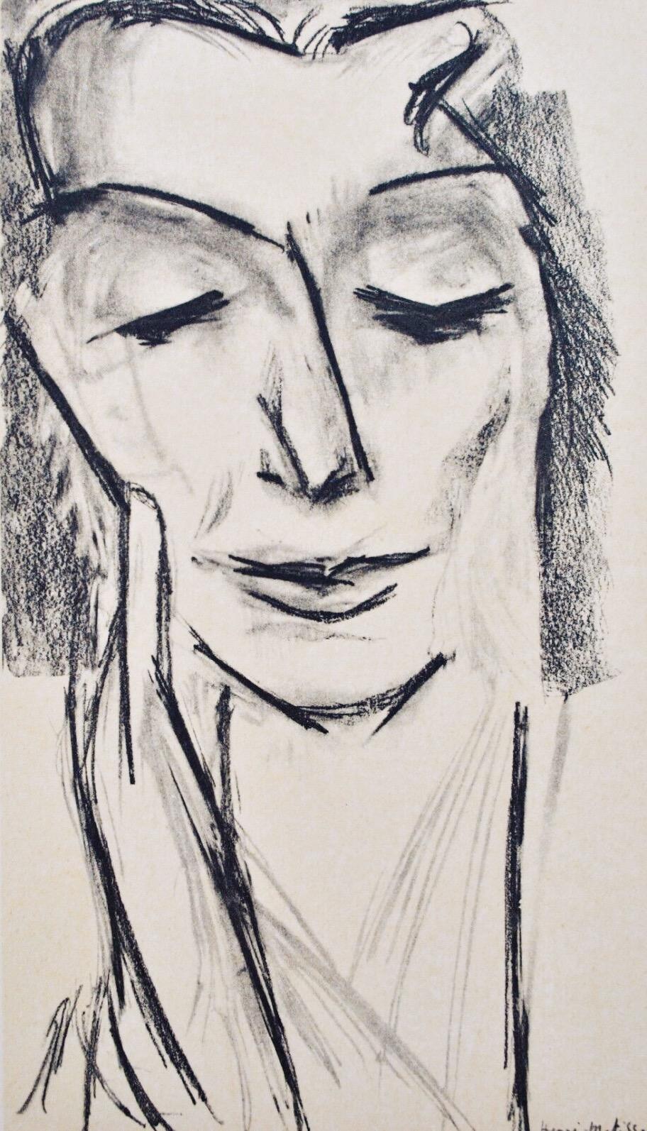 Héliogravure on vélin paper, mounted on vélin paper backing sheet, as issued. Paper Size: 12 x 9.25 inches; image size: 9.05 x 5.12 inches. Inscription: Signed in the plate and unnumbered, as issued. Notes: From the album, Portraits par Henri