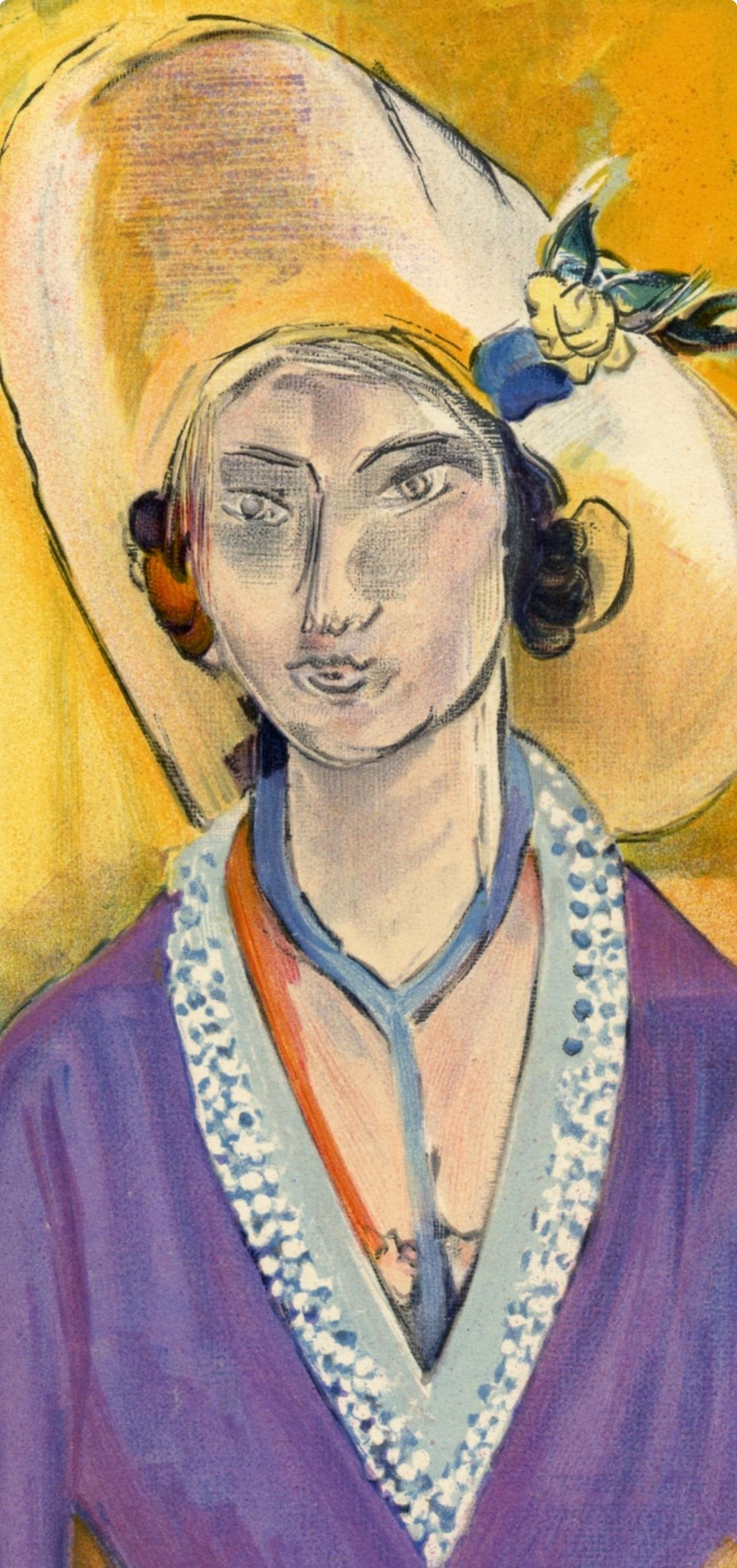Matisse, Mademoiselle L.L. Le Chapeau Jaune, Portraits par Henri Matisse (after) For Sale 1
