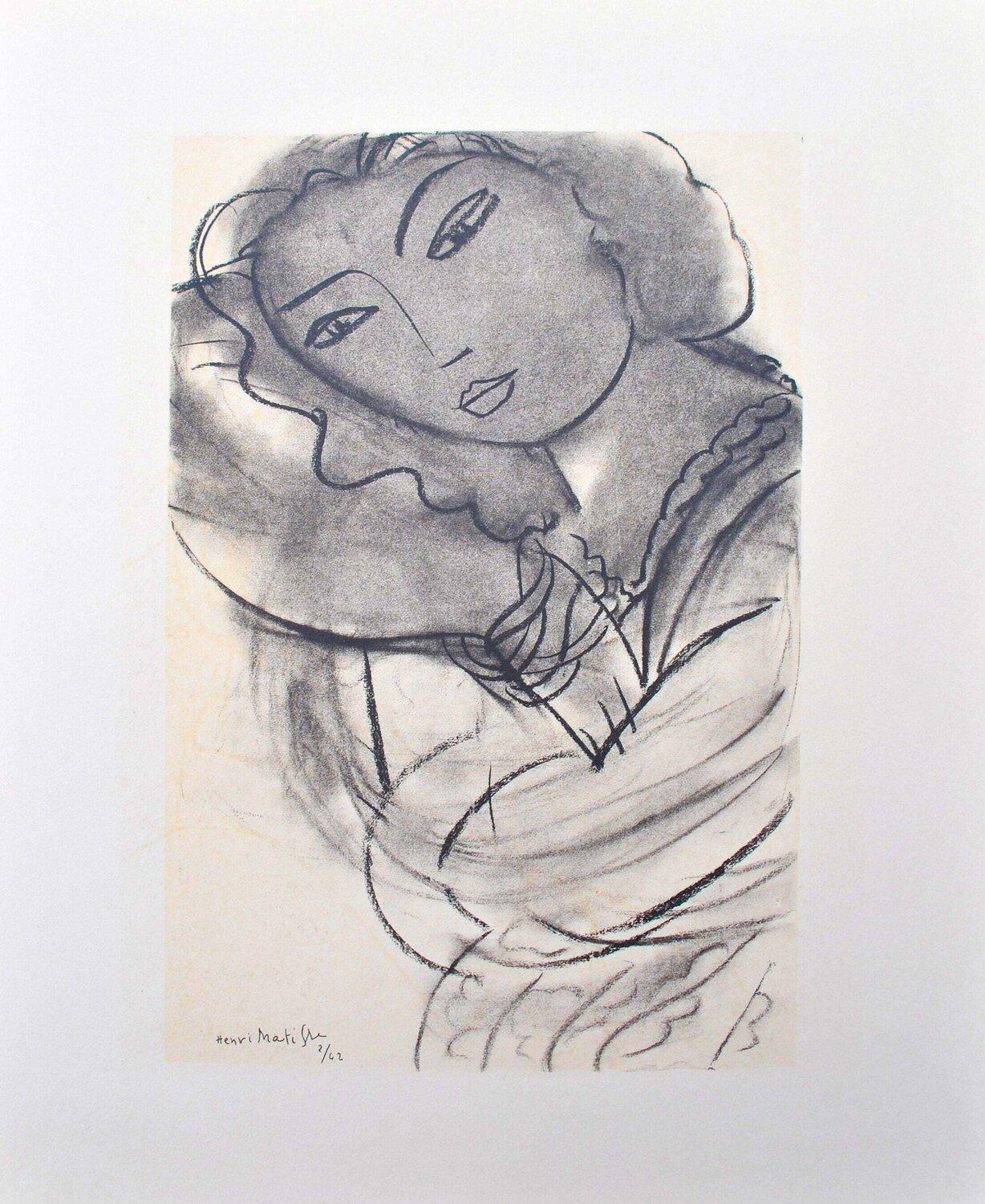 Matisse, Mademoiselle M.A. I, Portraits par Henri Matisse (after) For Sale 4