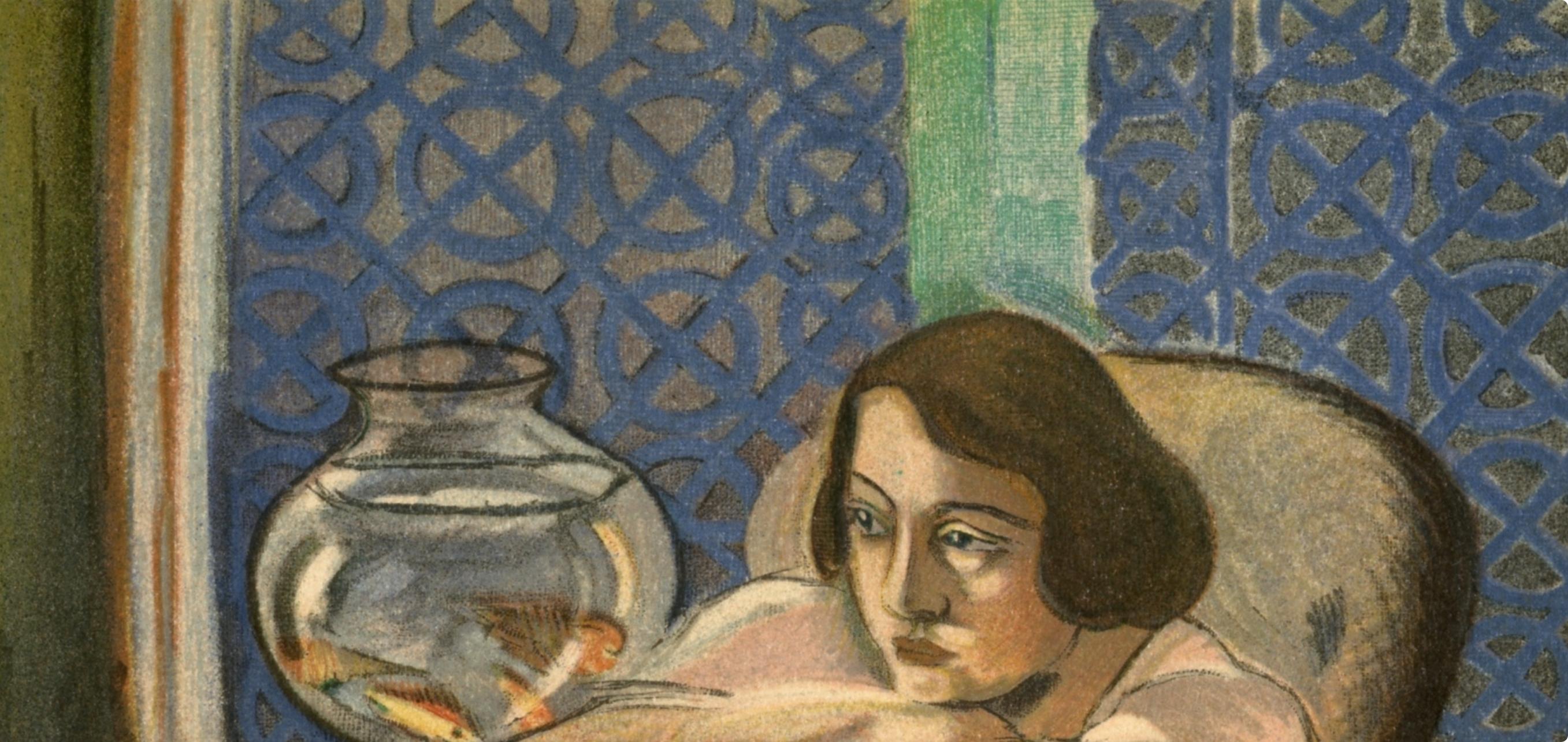 Matisse, Mlle H.D. Femme devant un aquarium, Portraits par Henri Matisse (after) For Sale 2