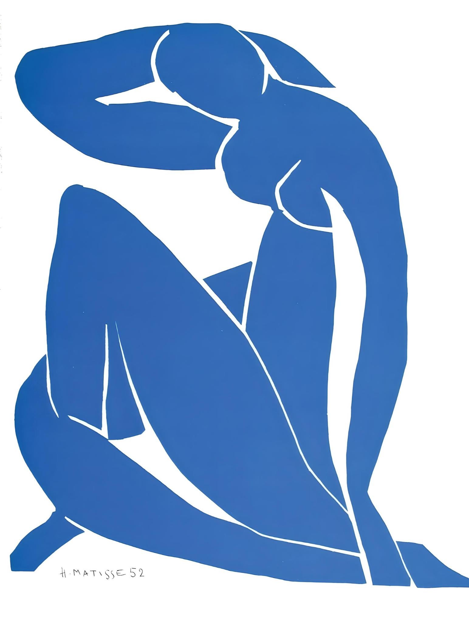 Henri Matisse Nude Print - Matisse, Nu Bleu XII (Duthuit 139), Verve: Revue Artistique (after)