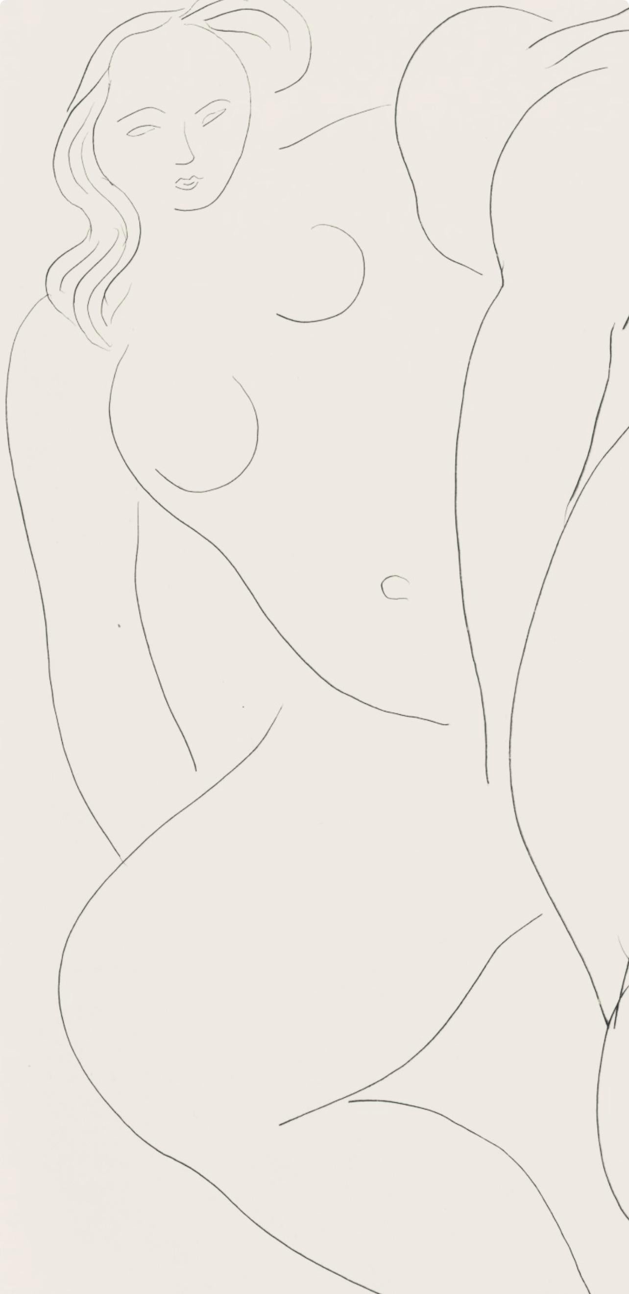 Matisse, Nymphe et faune, Poésies (after) - White Figurative Print by Henri Matisse