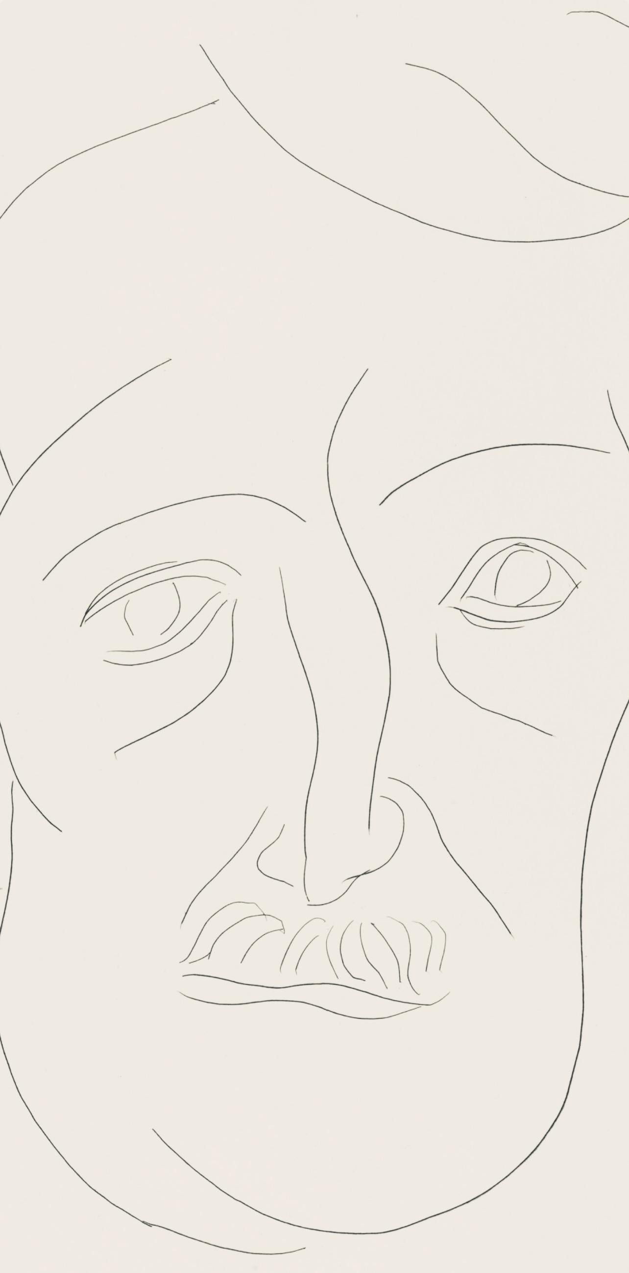 Matisse, Portrait of E. Poe, Poésies (after) - White Landscape Print by Henri Matisse