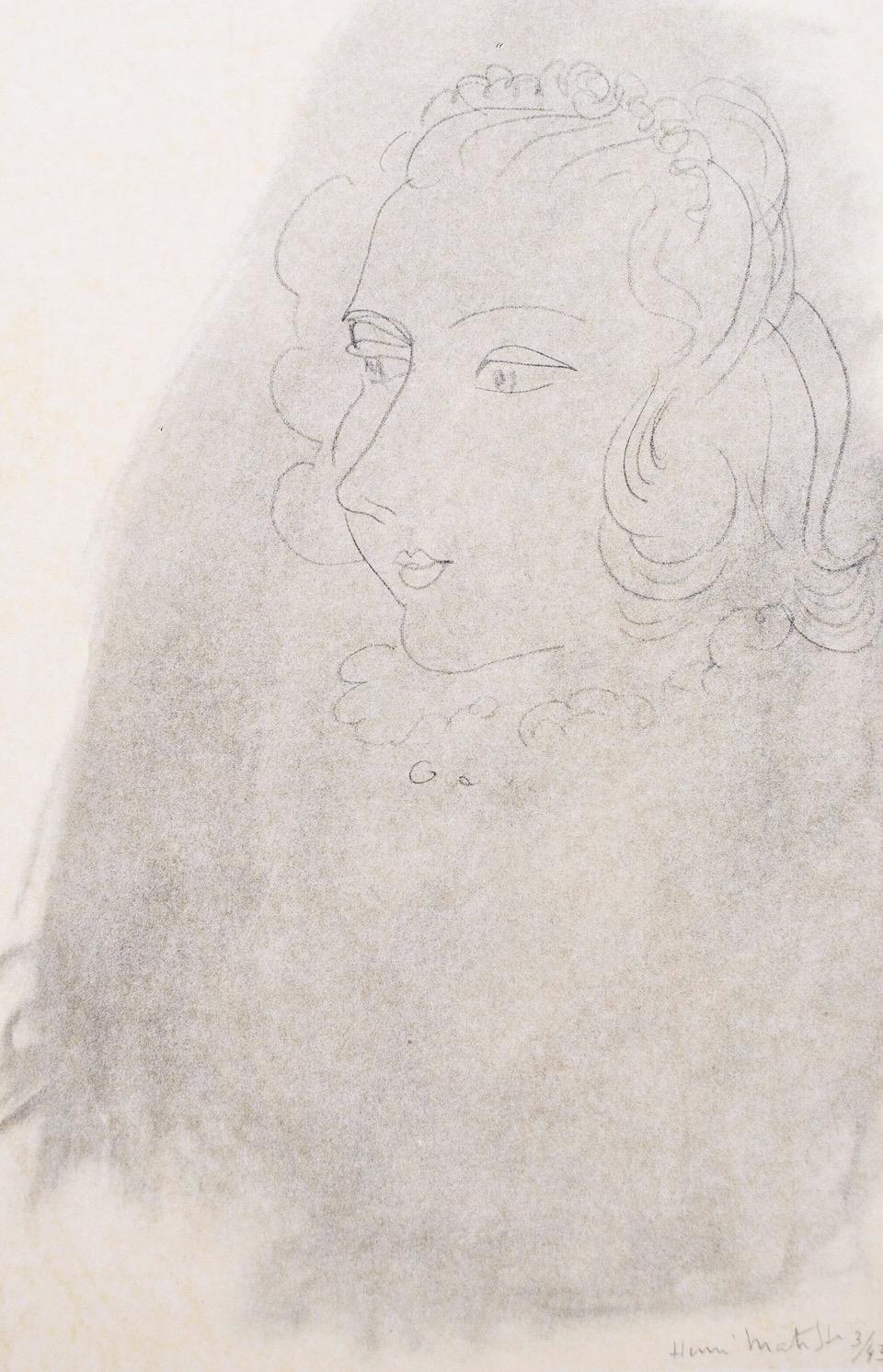 Héliogravure on vélin paper, mounted on vélin paper backing sheet, as issued. Paper Size: 12 x 9.25 inches; image size: 9.45 x 6.3 inches. Inscription: Signed in the plate and unnumbered, as issued. Notes: From the album, Portraits par Henri
