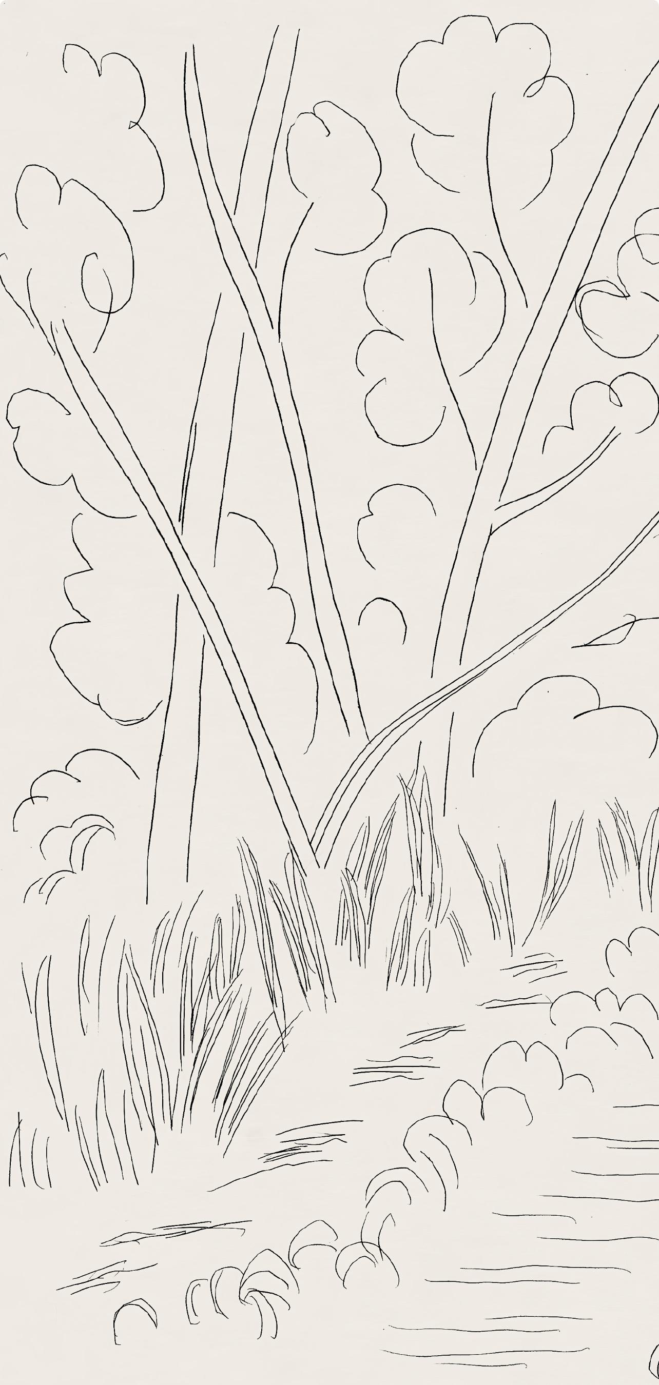 Matisse, Prose pour des esseintes, Poésies (dopo) - Landscape Print Beige di Henri Matisse
