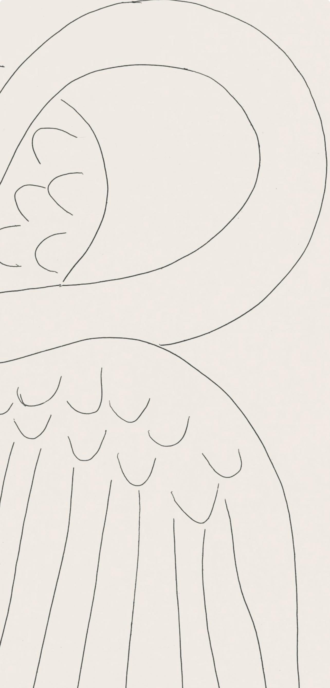 Matisse, Le Cygne, Poésies (after) - White Landscape Print by Henri Matisse