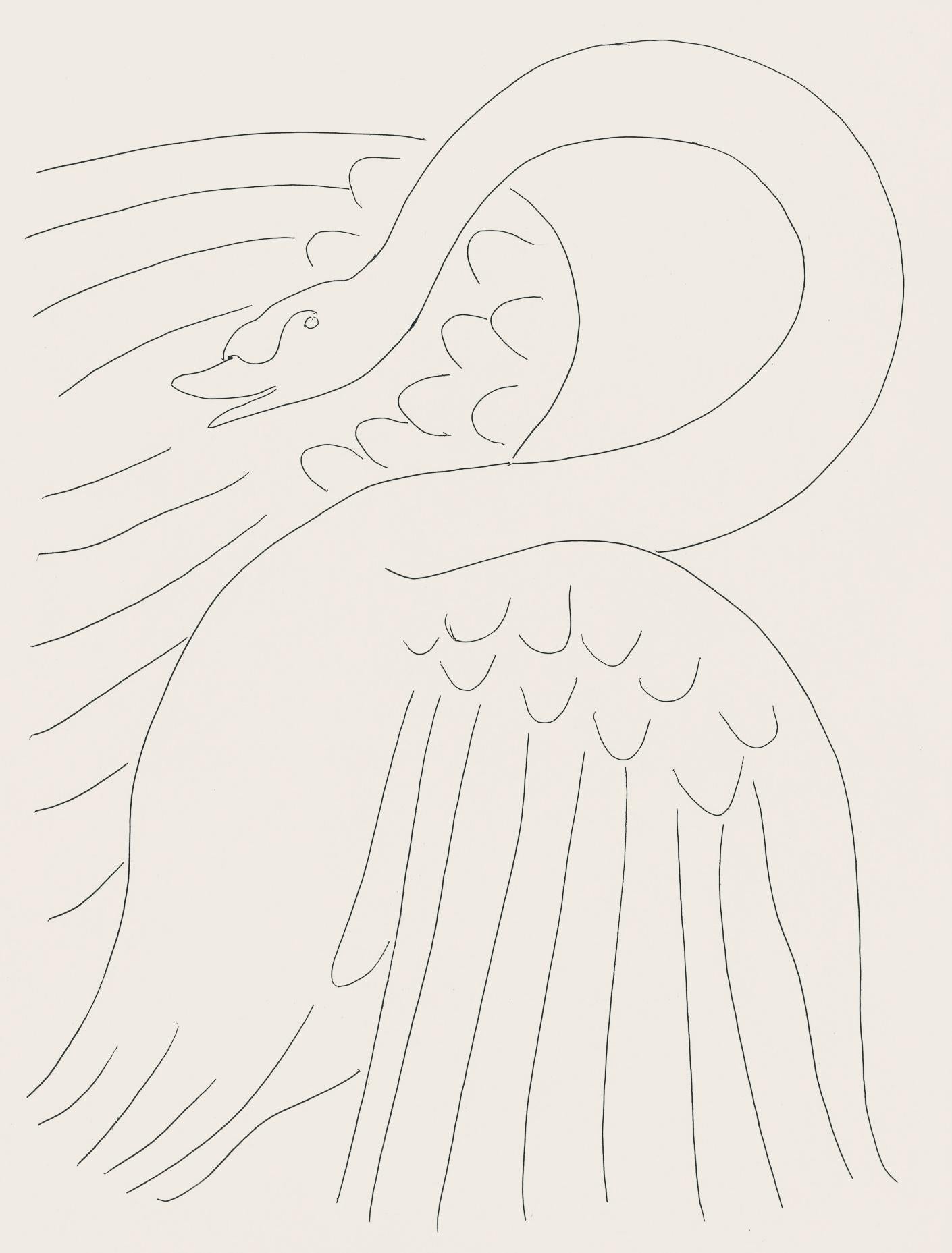 Henri Matisse Landscape Print - Matisse, Le Cygne, Poésies (after)