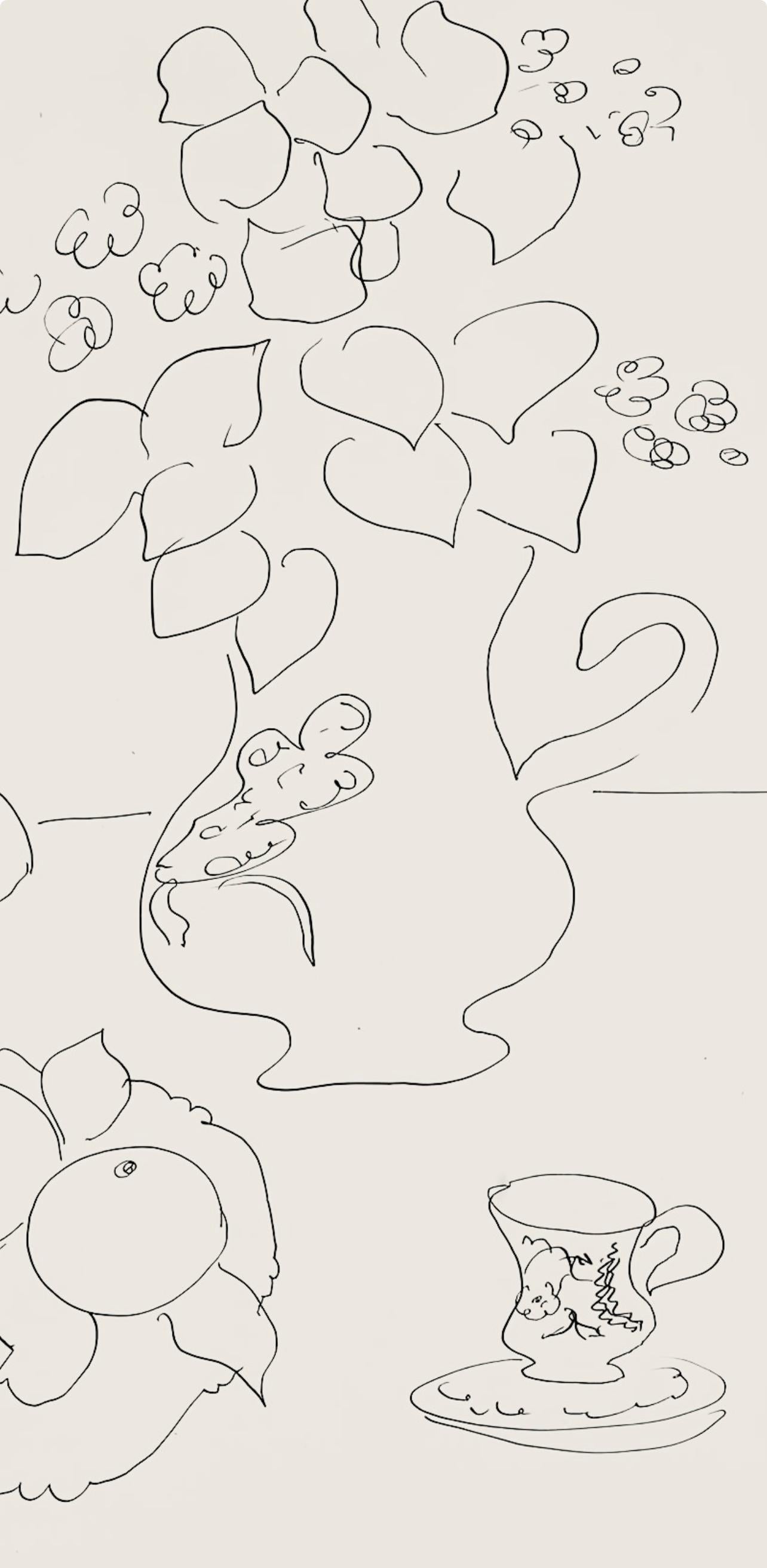 Matisse, Série A, var. 5 (Duthuit 9), Dessins, Thèmes et variations (después de) - Print de Henri Matisse