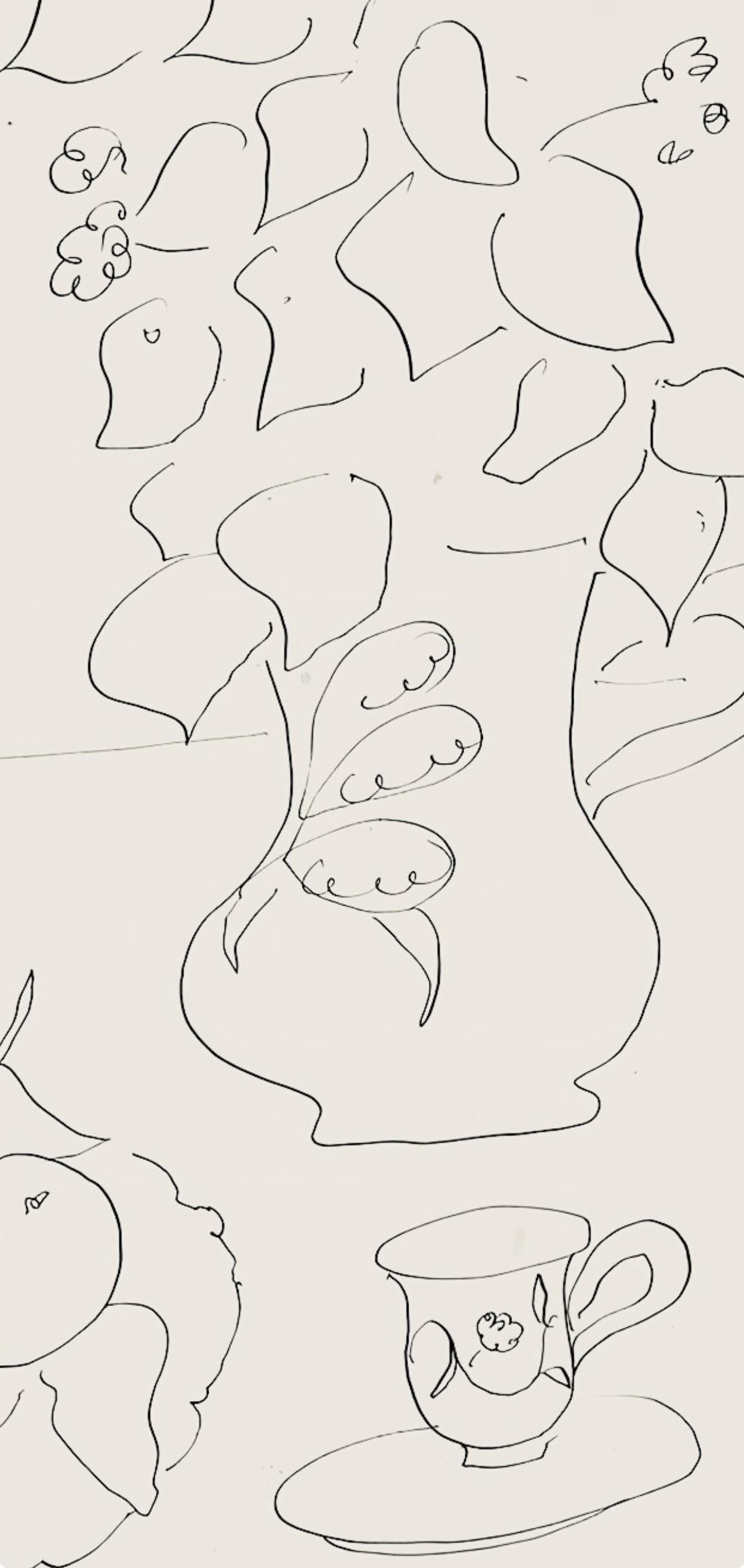 Matisse, Série A, var. 6 (Duthuit 9), Dessins, Thèmes et variations (after) - Beige Abstract Print by Henri Matisse