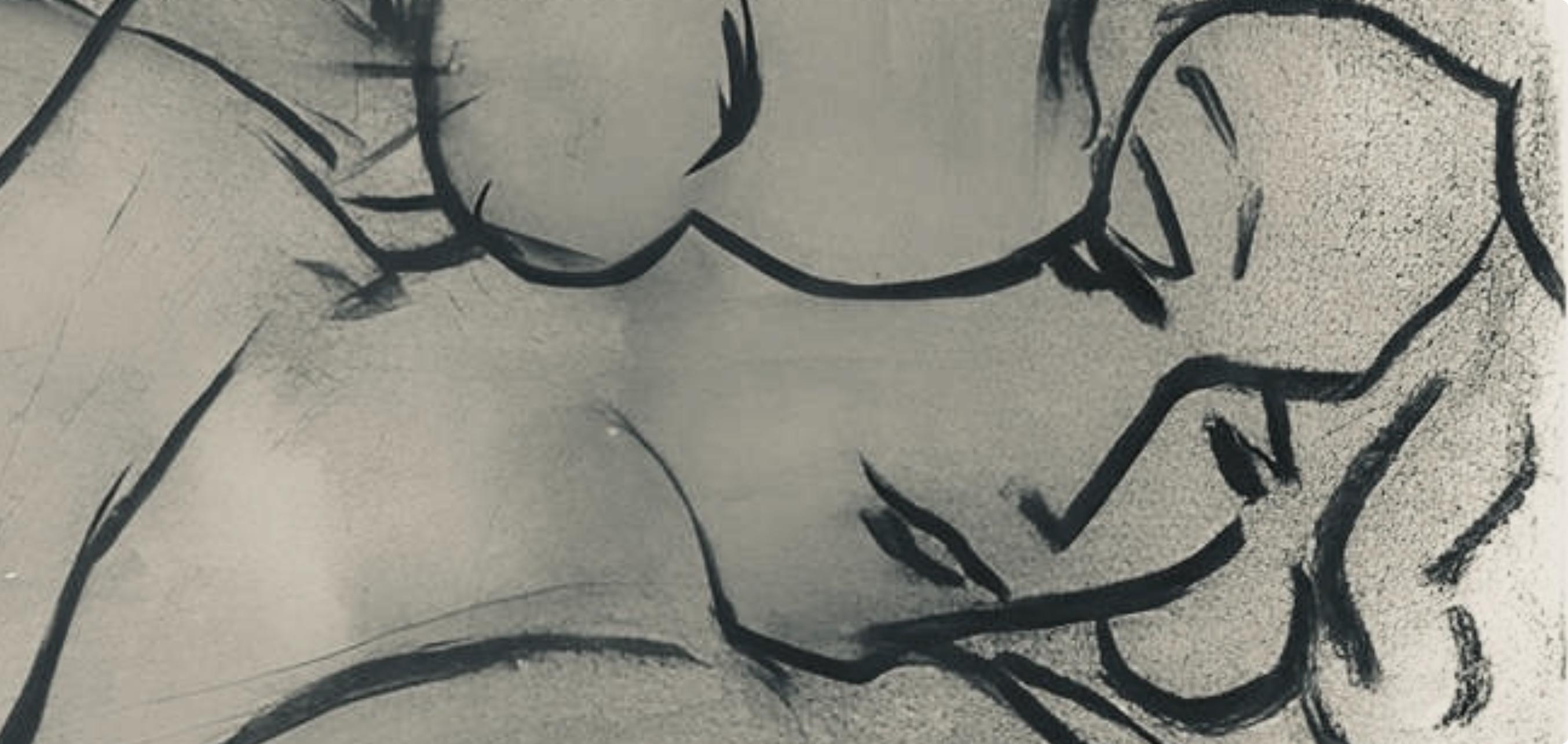 Matisse, Série B, var. 1 (Duthuit 9), Dessins, Thèmes et variations (después de) - Figurative Print Gris de Henri Matisse