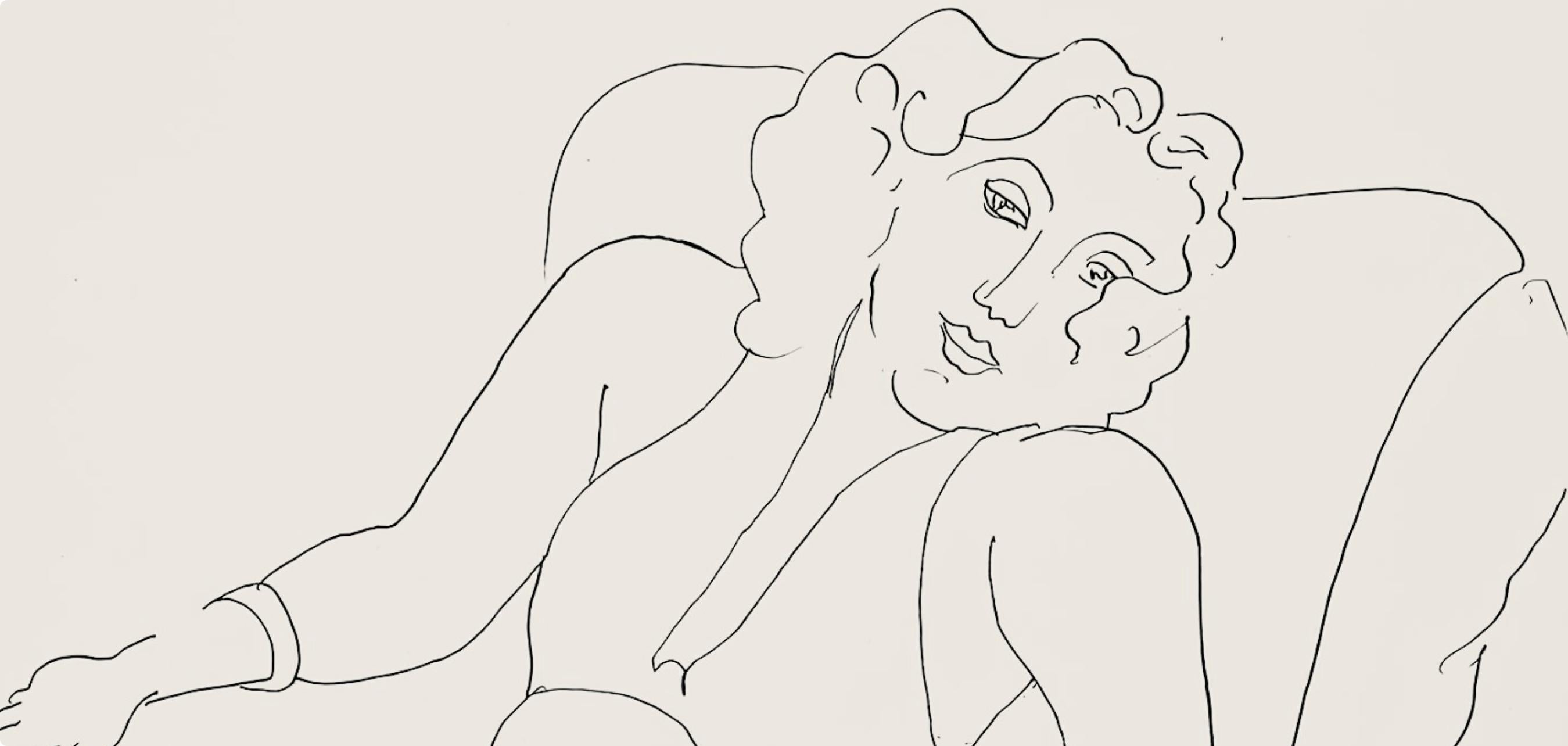 Matisse, Série B, var. 2 (Duthuit 9), Dessins, Thèmes et variations (d'après) - Moderne Print par Henri Matisse