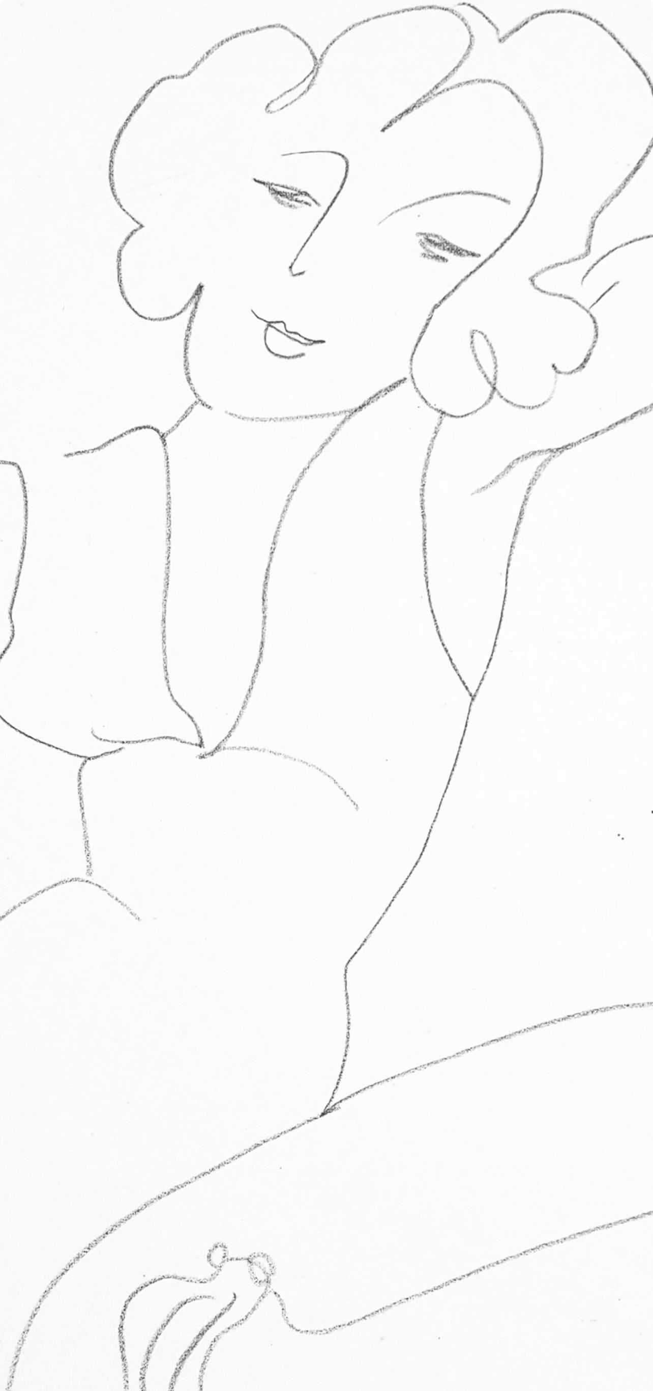 Matisse, Série B, var. 3 (Duthuit 9), Dessins, Thèmes et variations (dopo) - Print Fauvismo di Henri Matisse