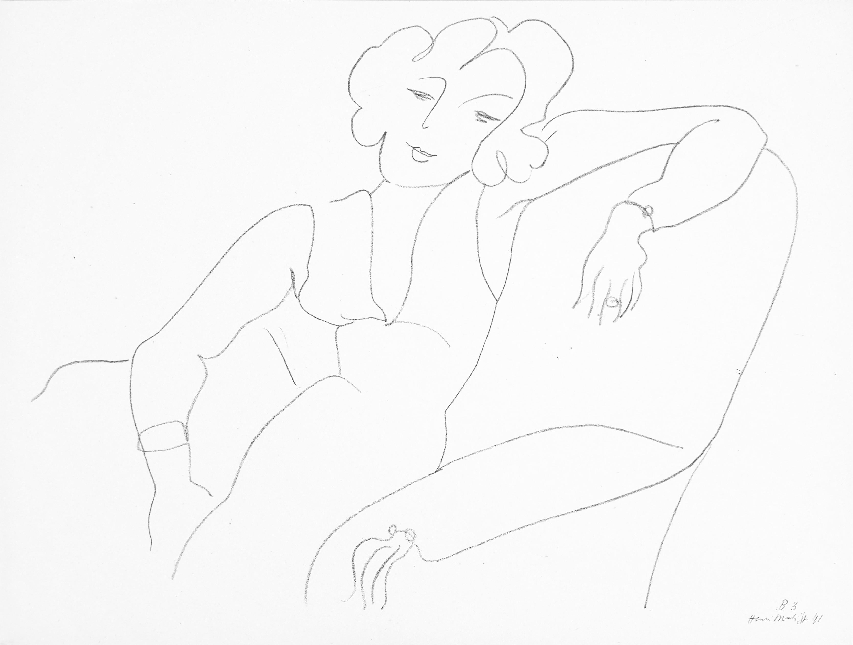 Matisse, Série B, var. 3 (Duthuit 9), Dessins, Thèmes et variations (nach)