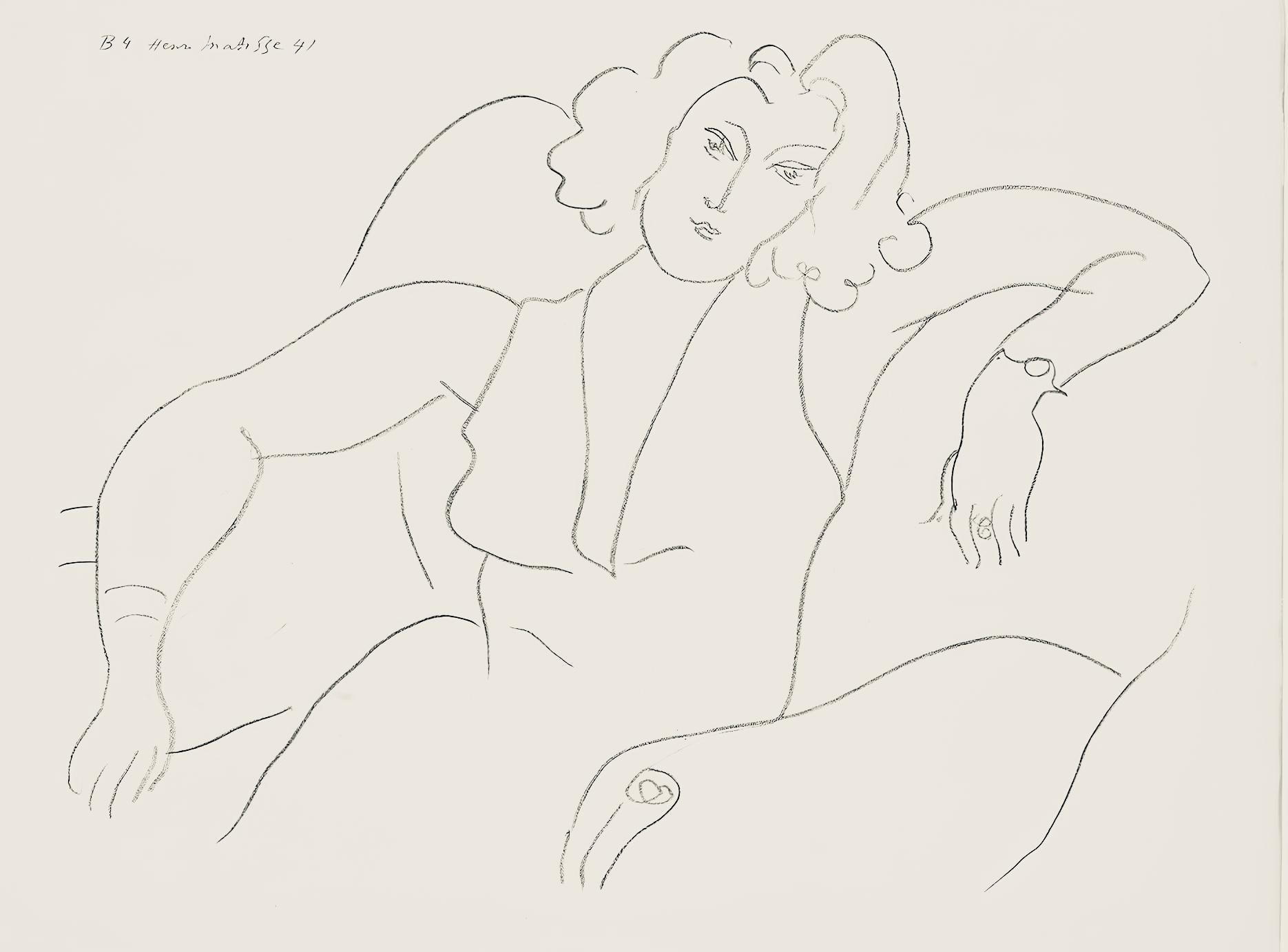 Henri Matisse Abstract Print - Matisse, Série B, var. 4 (Duthuit 9), Dessins, Thèmes et variations (after)