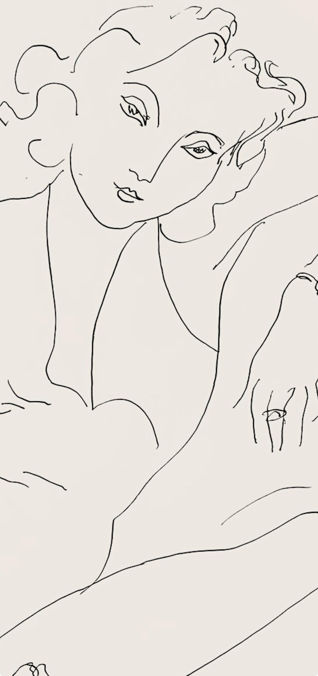 Matisse, Série B, var. 5 (Duthuit 9), Dessins, Thèmes et variations (after) - Print by Henri Matisse